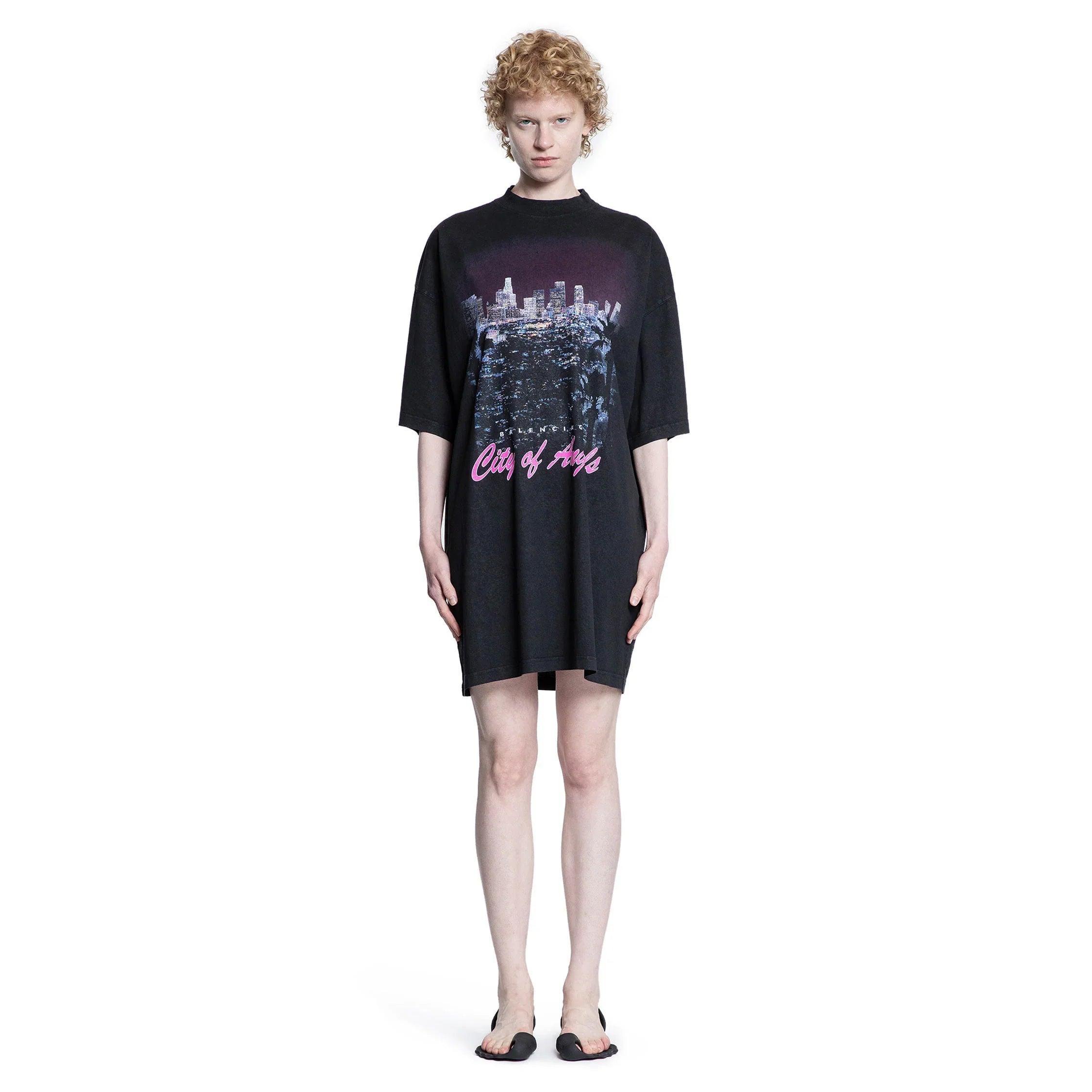 balenciaga t shirt dress T-Shirt 119 Corbo Size Country Unit Pre-Owned Balenciaga Women's Monochrome Rib