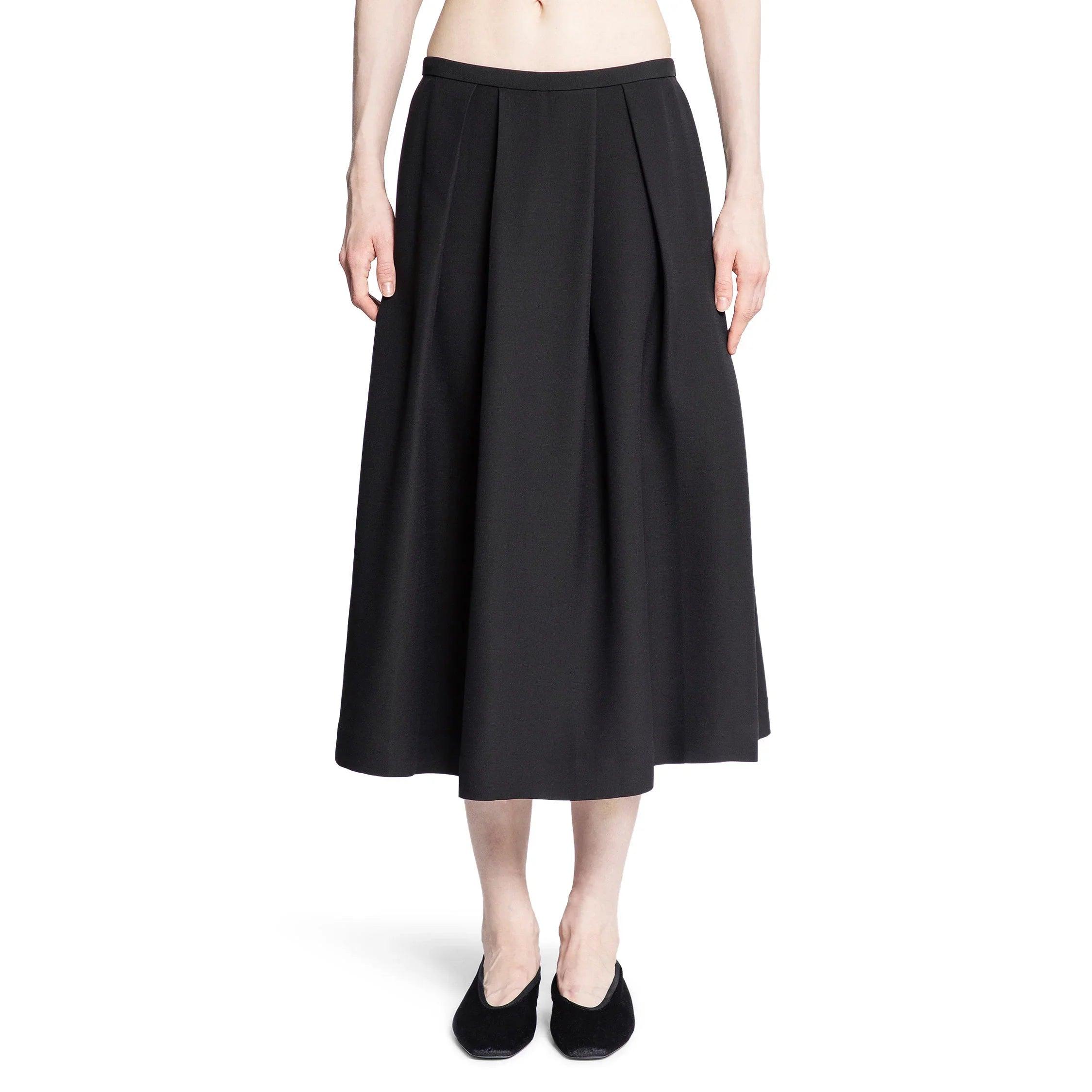 TOTEME Wool Silk Twin Flower Skirt in Black | Lyst