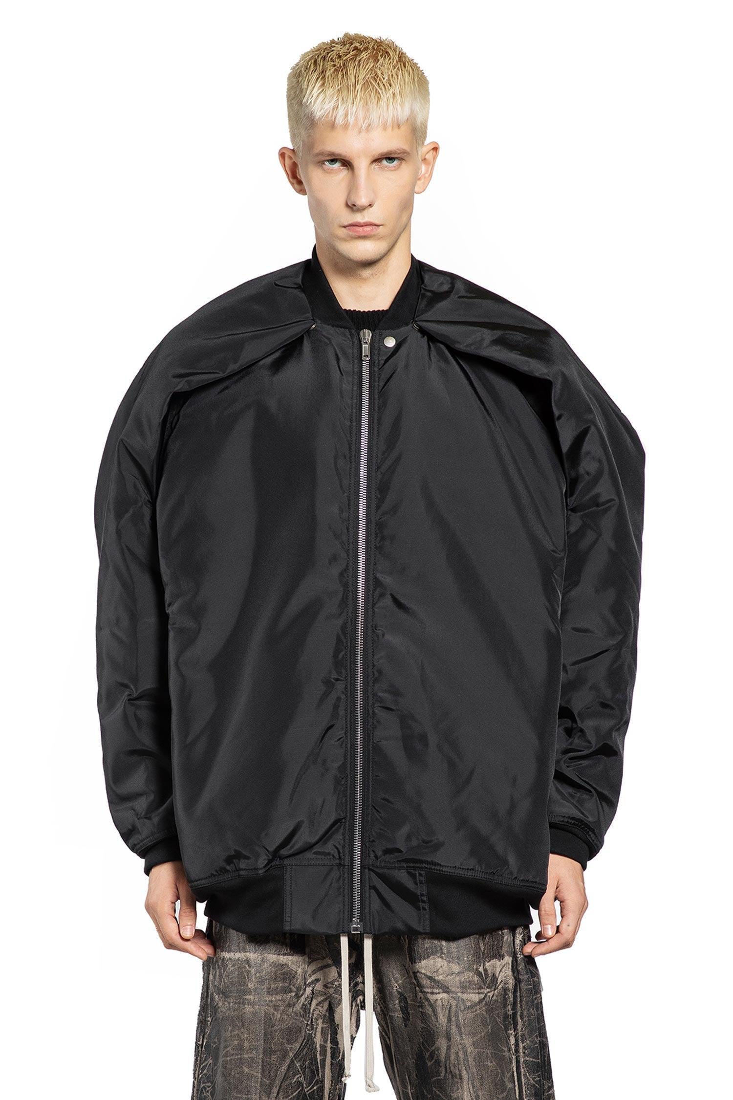 Rick Owens Convertible Jumbo Peter Flight Bomber Jacket in Black