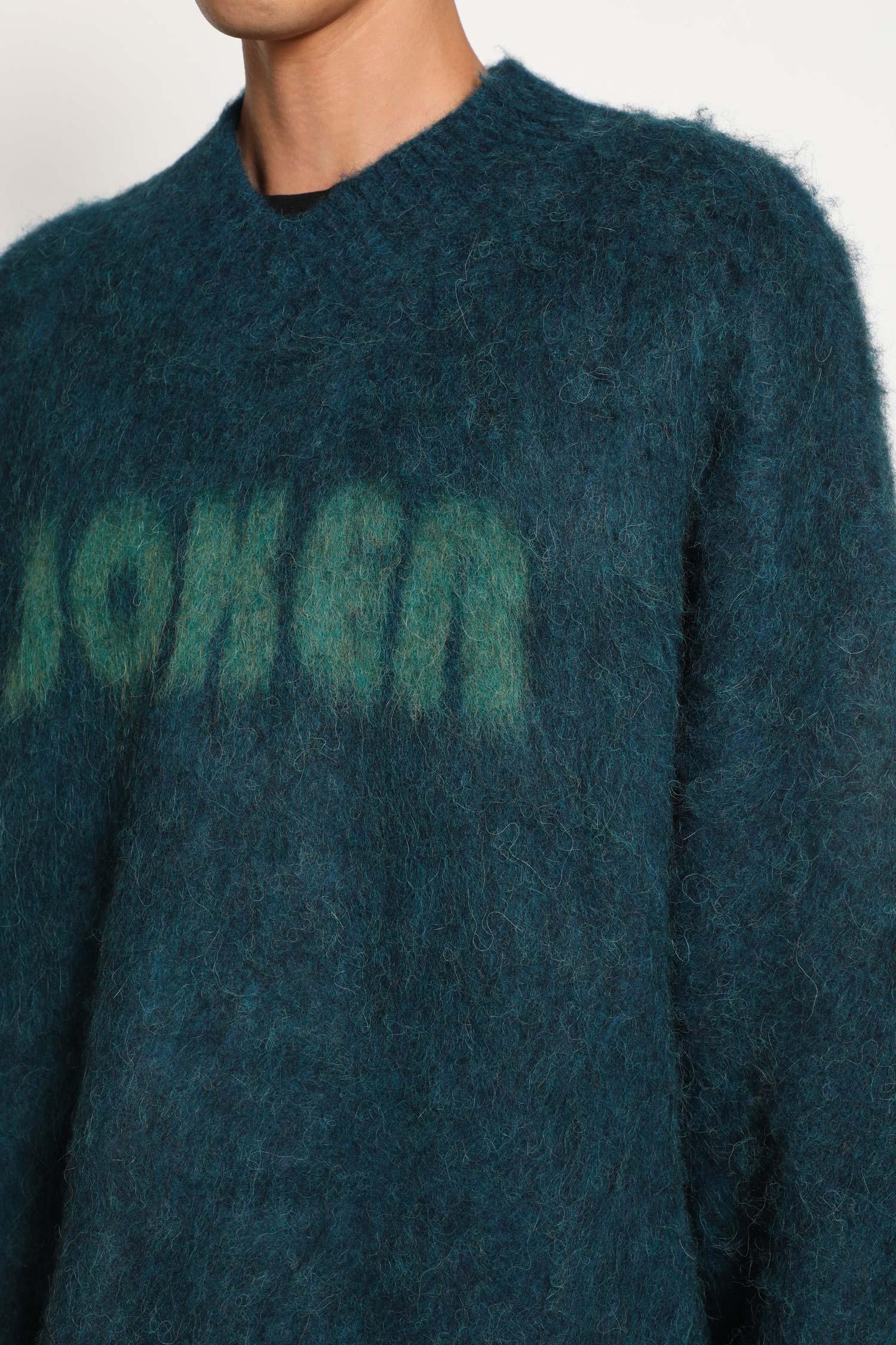 Martine Rose Joker Brushed Mohair V-Neck Jumper in Blue for Men | Lyst