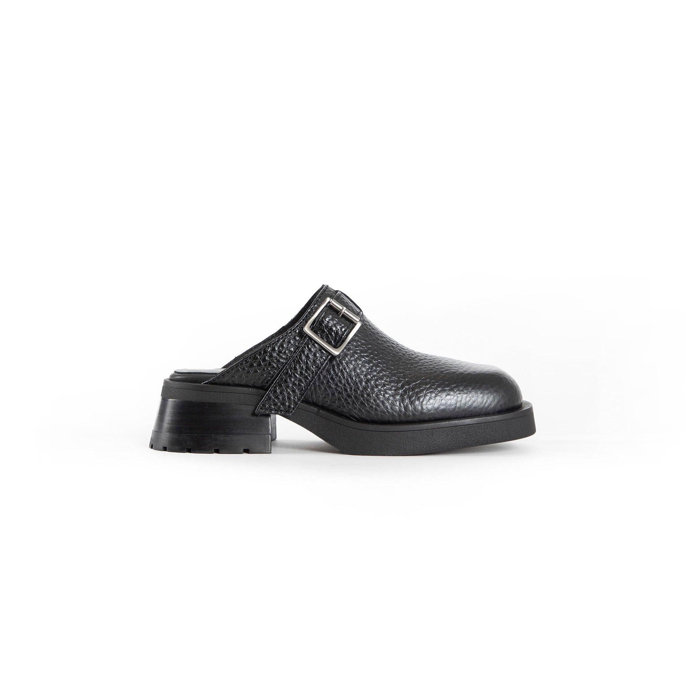Miista Aroa Leather Mules in Black Lyst UK