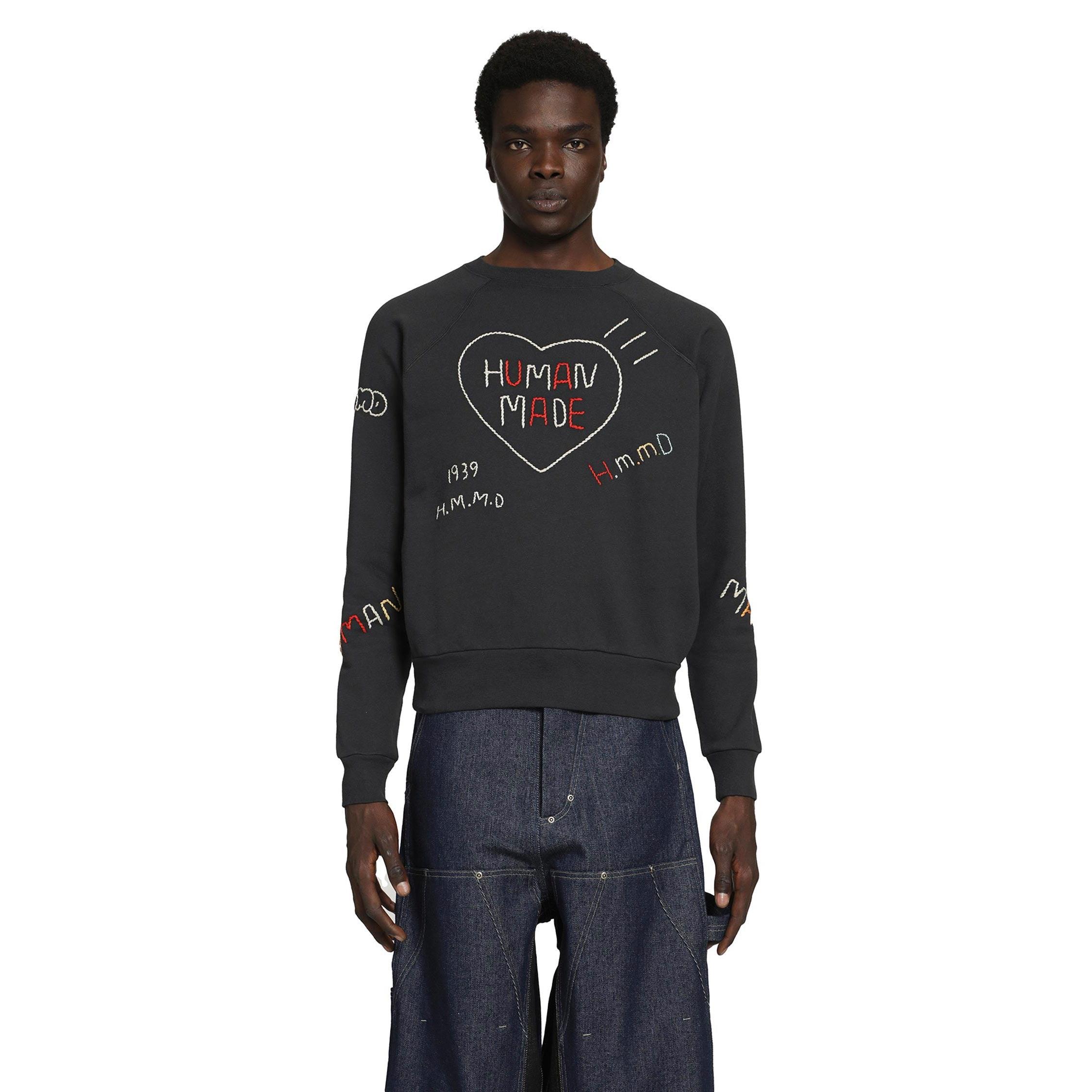 Human Made Embroidered Sweatshirt in Black for Men | Lyst