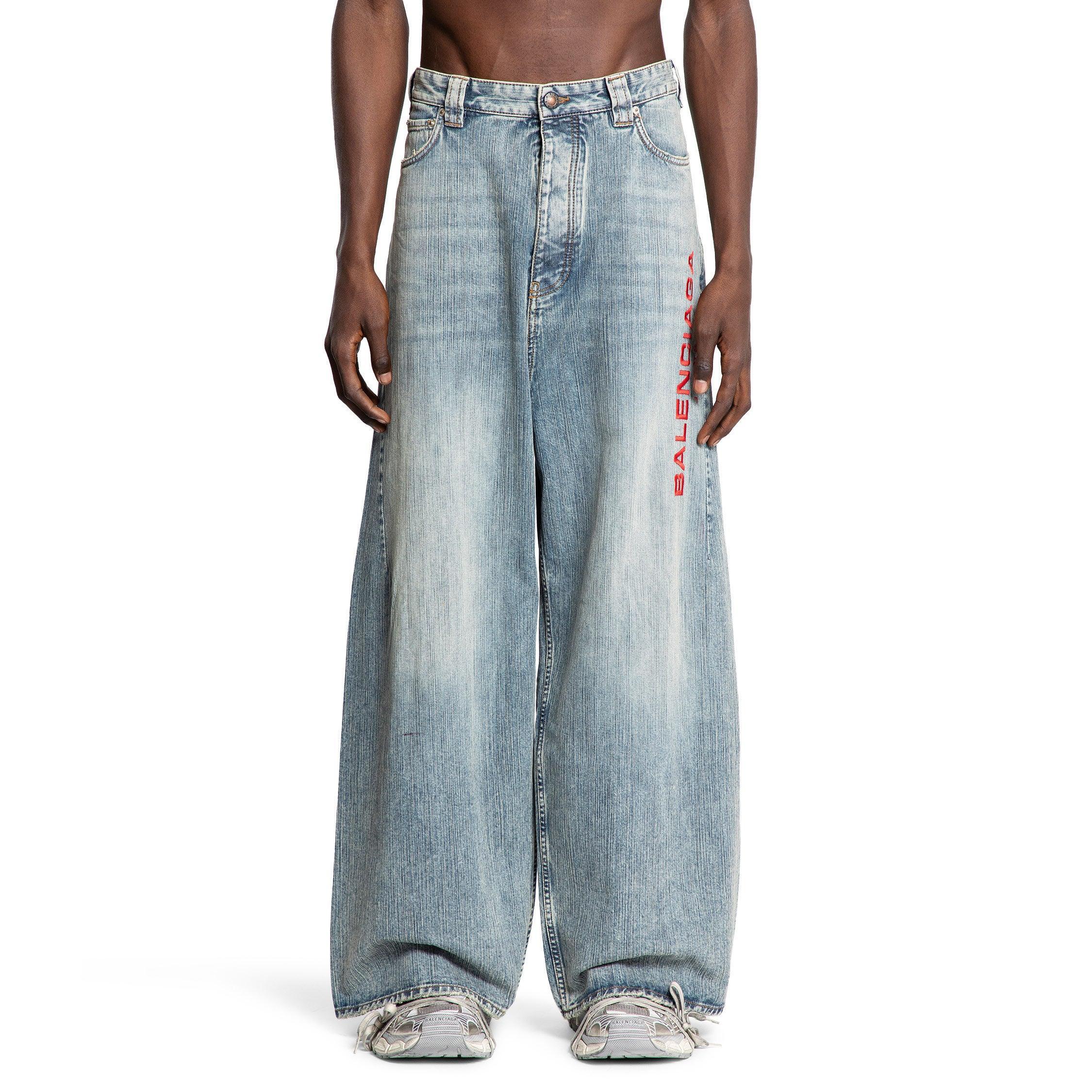 Balenciaga Baggy Pants in Blue for Men | Lyst