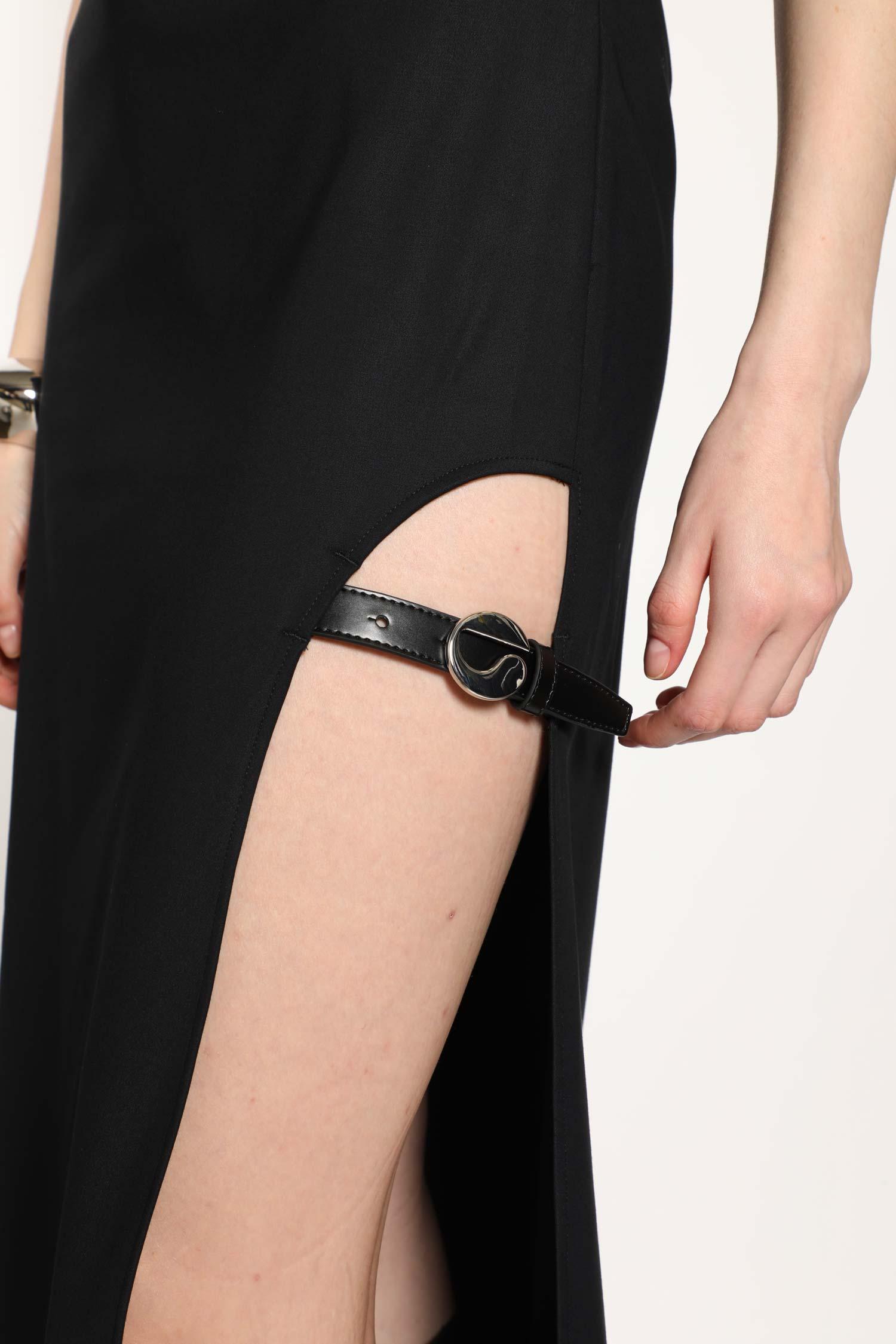 dresses with garter belts La Modiste Garter Belt - black grosgrain ribbon garter belt with gold tone  hardware main image 1