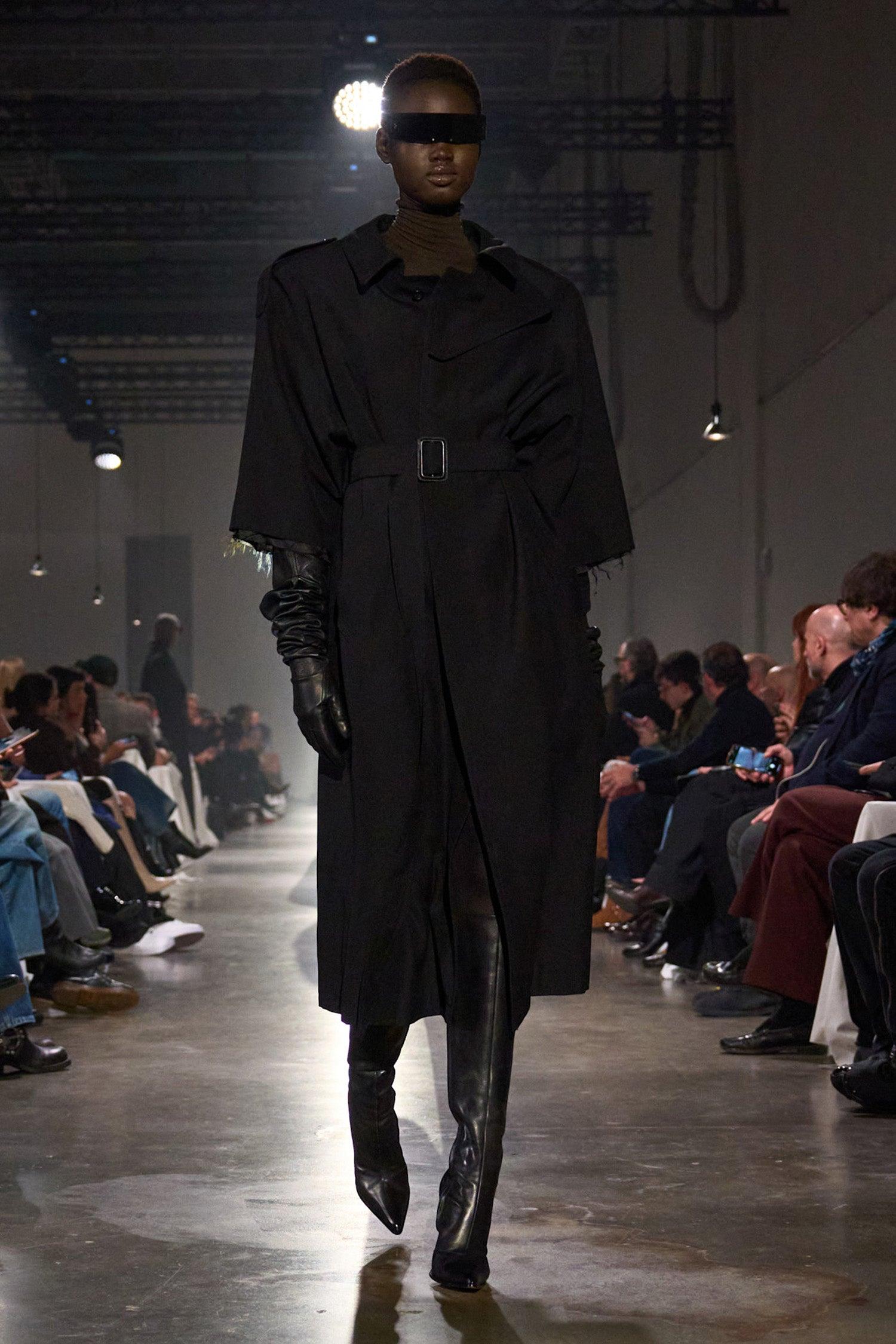 MM6 by Maison Margiela Cotton Trench Coat in Black Lyst UK