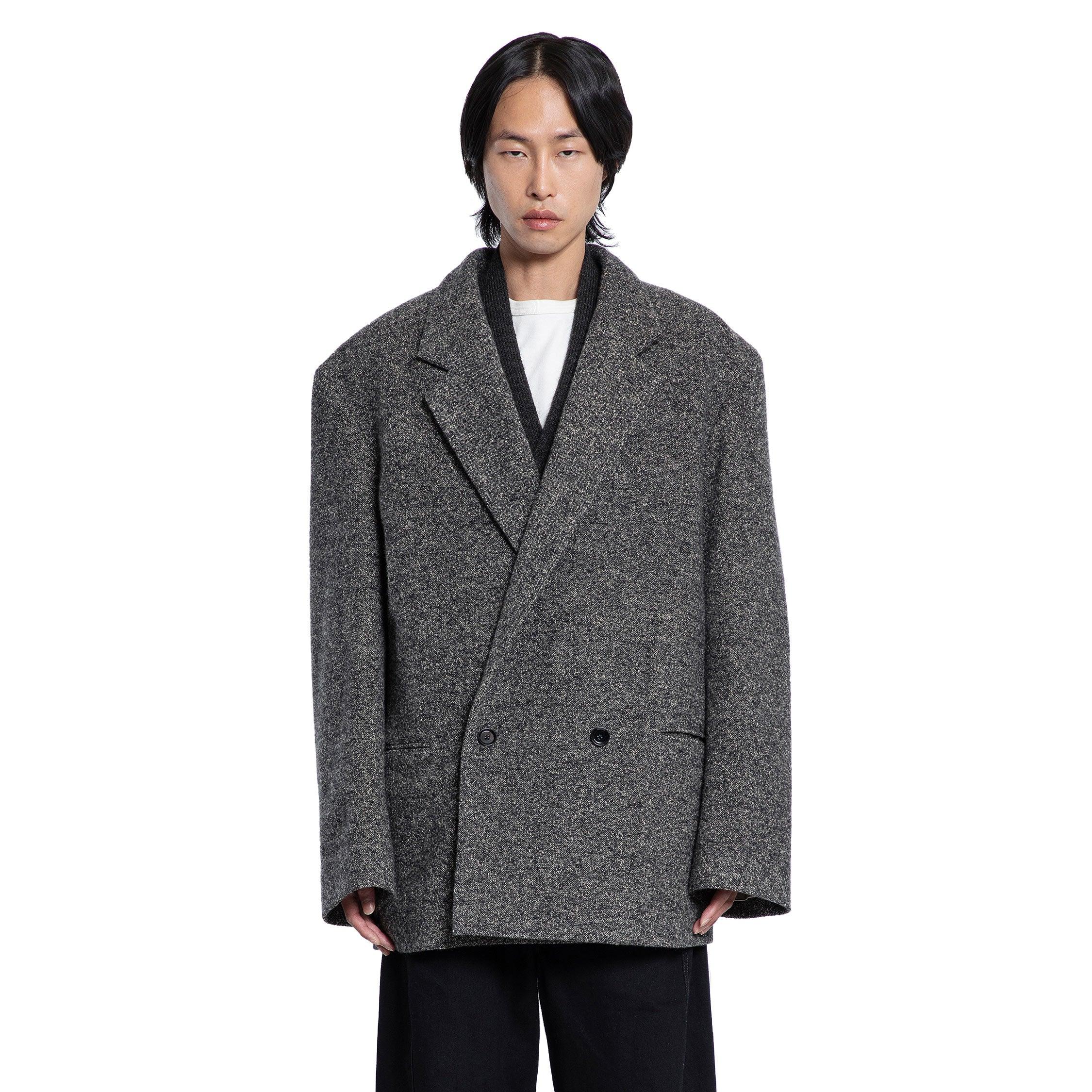 LEMAIRE SHORT MAXI DB COAT Lemaire Short Maxi DB Coat - Anthracite 