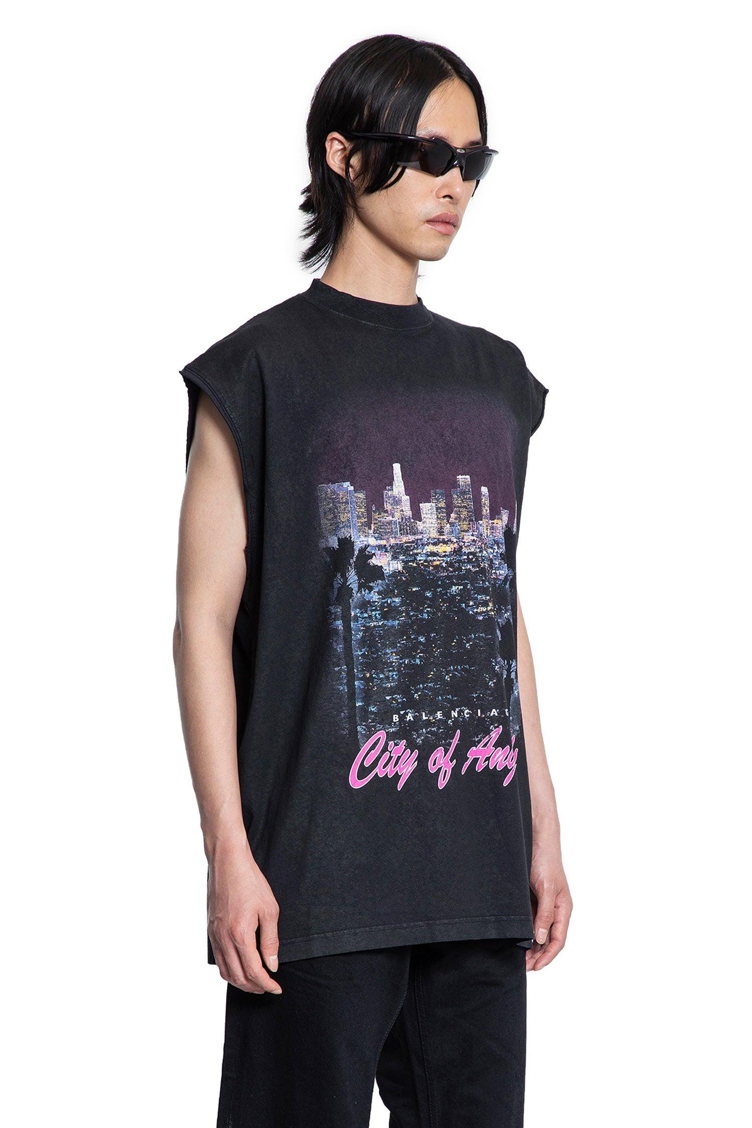 Tシャツ・カットソー BALENCIAGA BLACK ACTIVEWEAR SLEEVELESS TOP Balenciaga Sleeveless and tank tops for Women | Online Sale