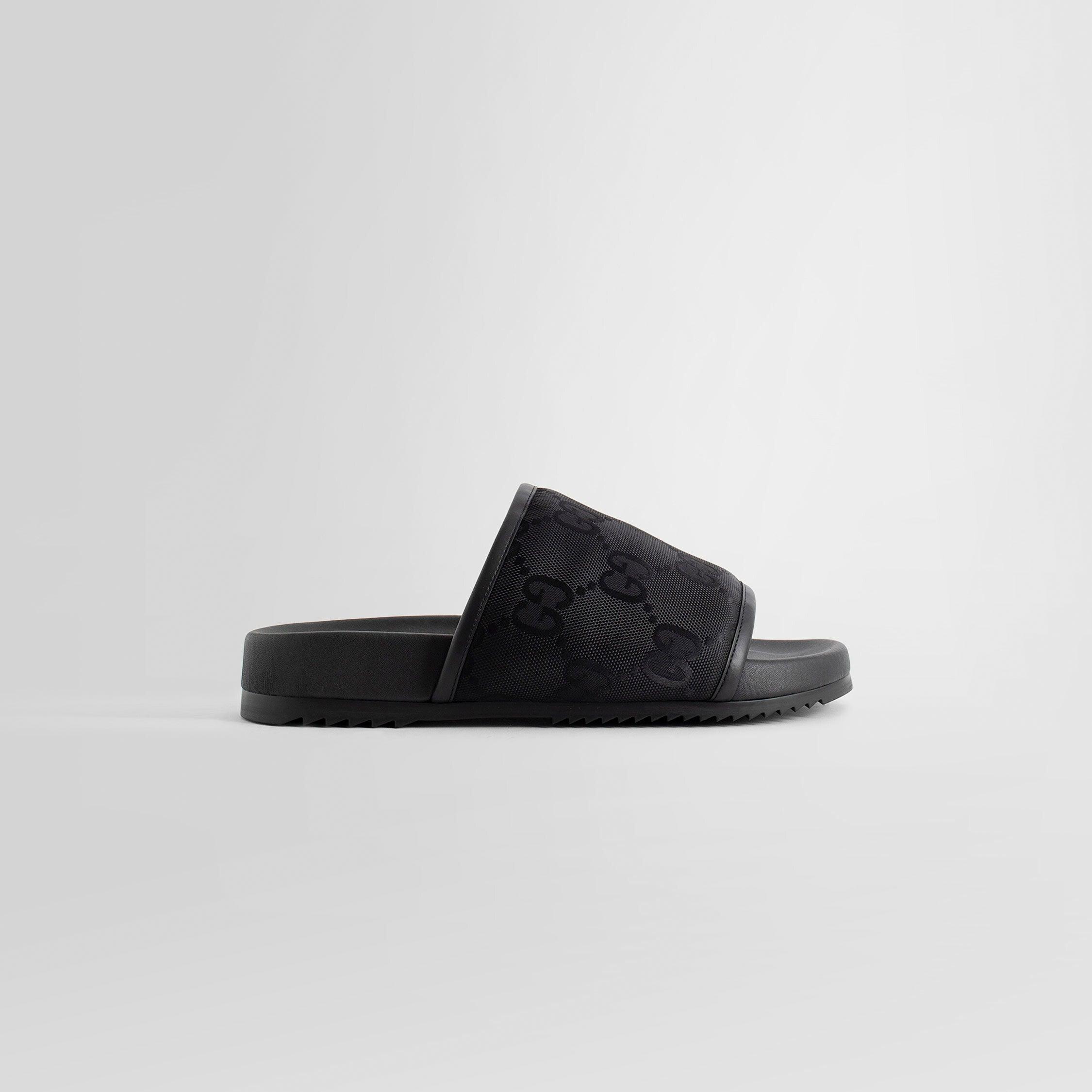 All black gucci slides mens hot sale