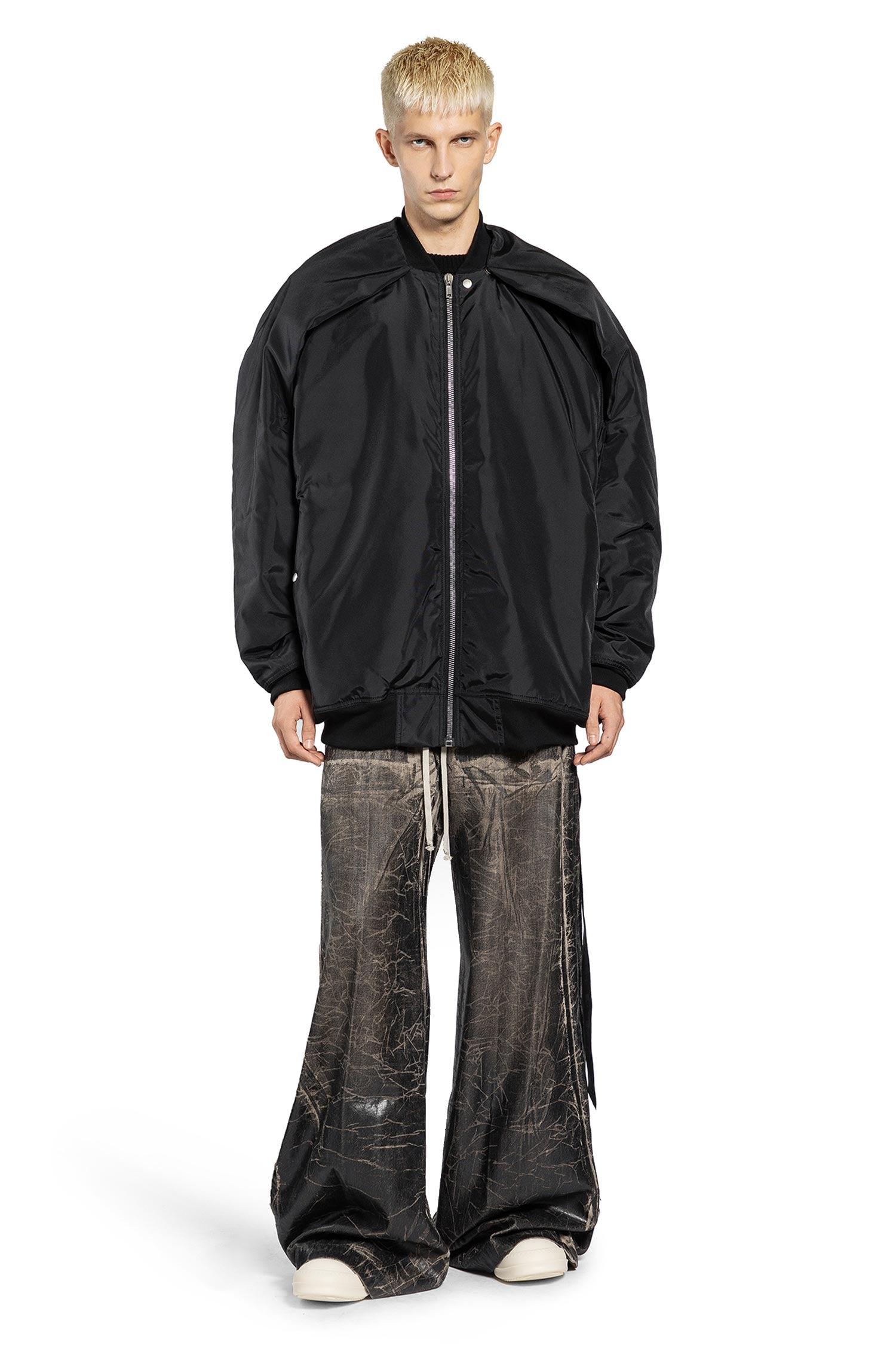 Rick Owens Convertible Jumbo Peter Flight Bomber Jacket in Black