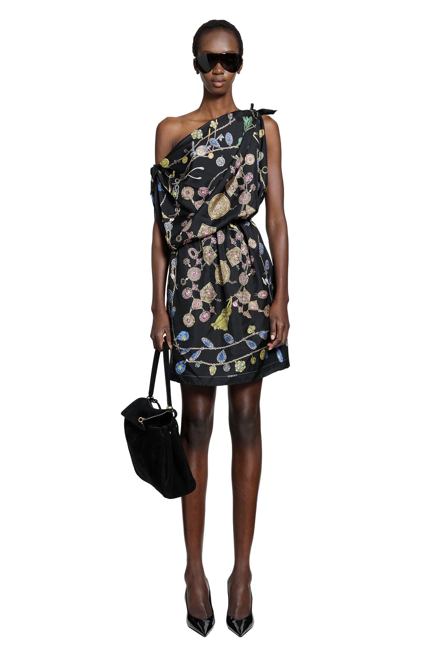 versace homecoming dress Gianni Versace S/S 1996 Runway Embellished Bustier Black Evening Dress Gown