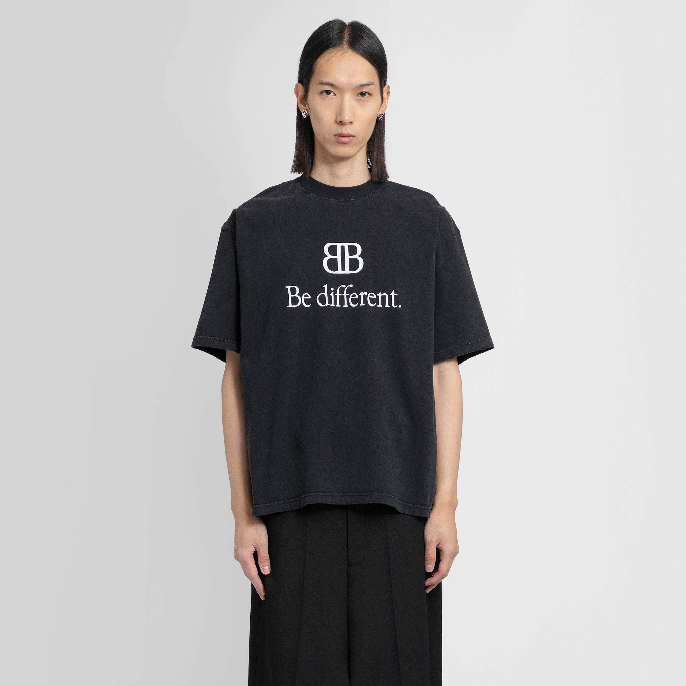balenciaga plain black t shirt