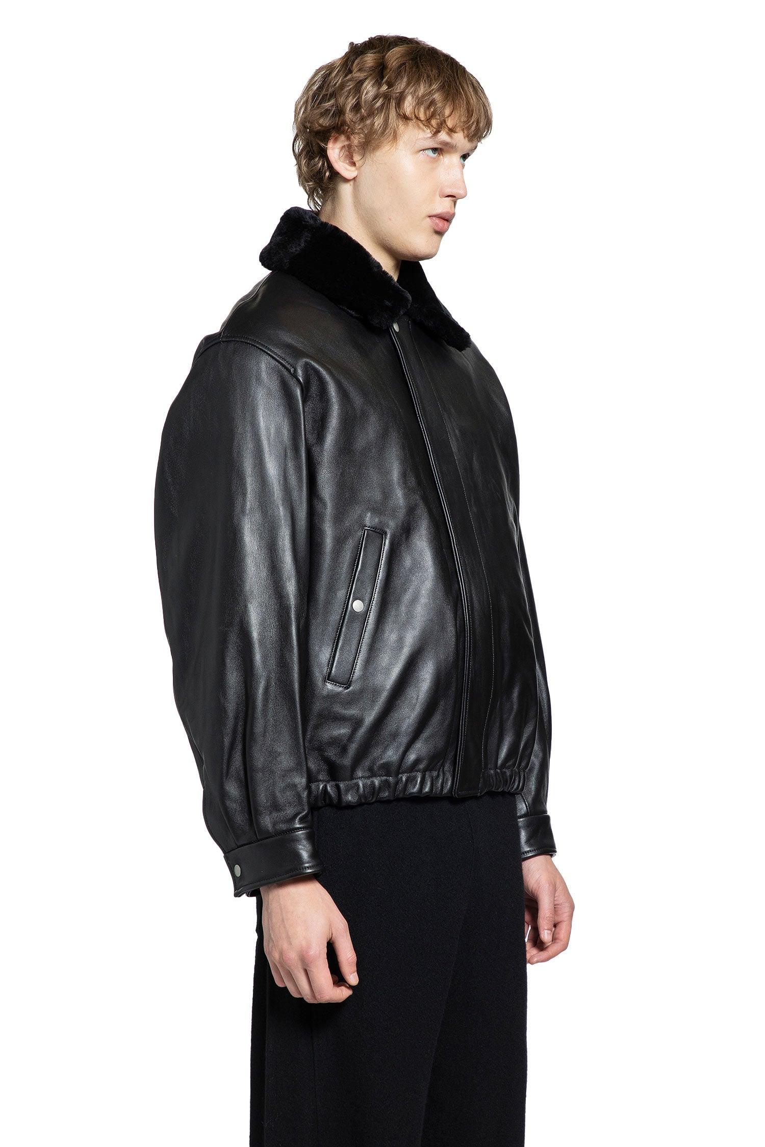 Ssstein Shearling Leather Jacket in Black for Men | Lyst