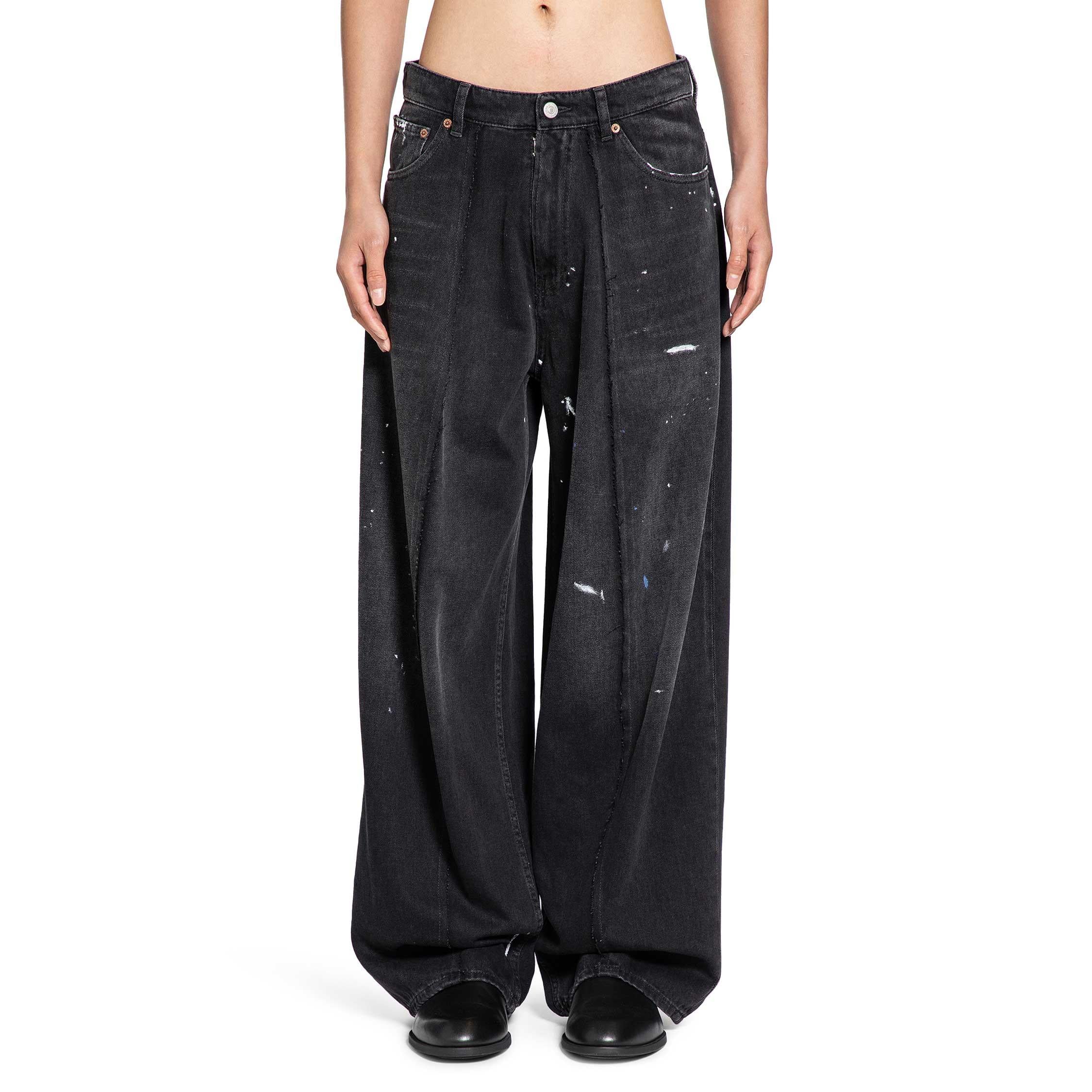 MM6 by Maison Margiela Painted Wide Leg Jeans in Black for Men | Lyst MM6 by Maison Margiela Painted Wide Leg Jeans in Black for Men | Lyst