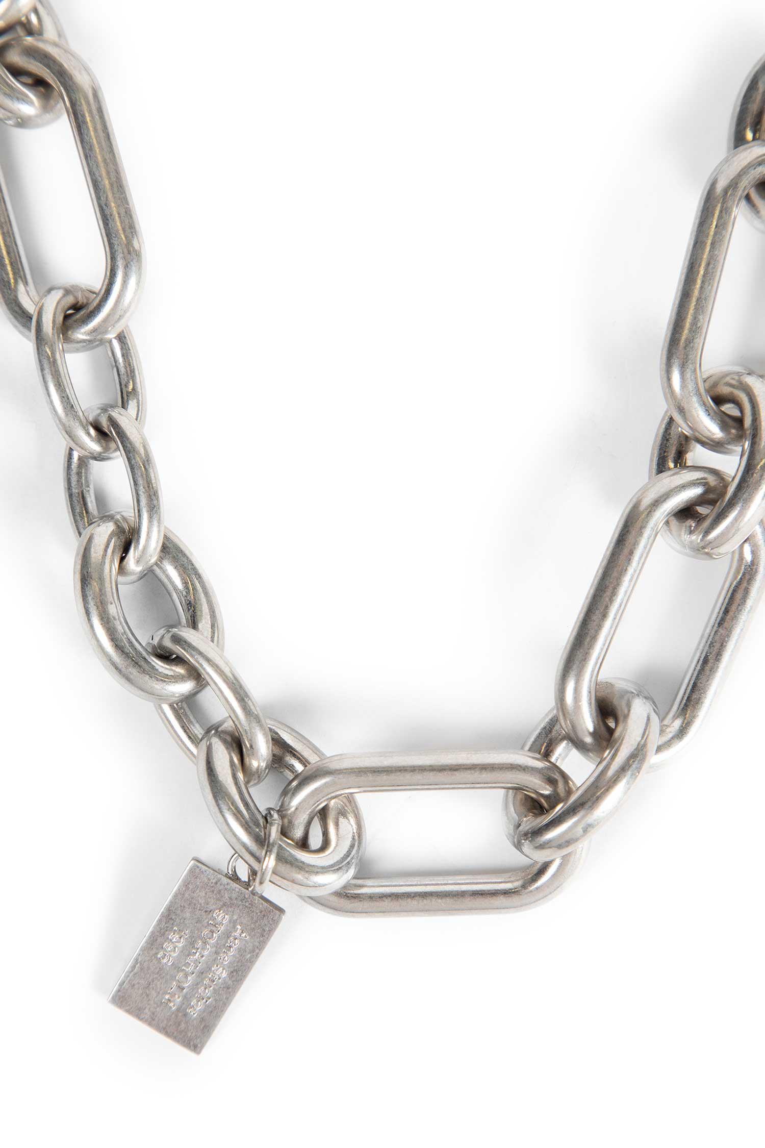 Acne Studios Padlock Chain Necklace in Metallic | Lyst