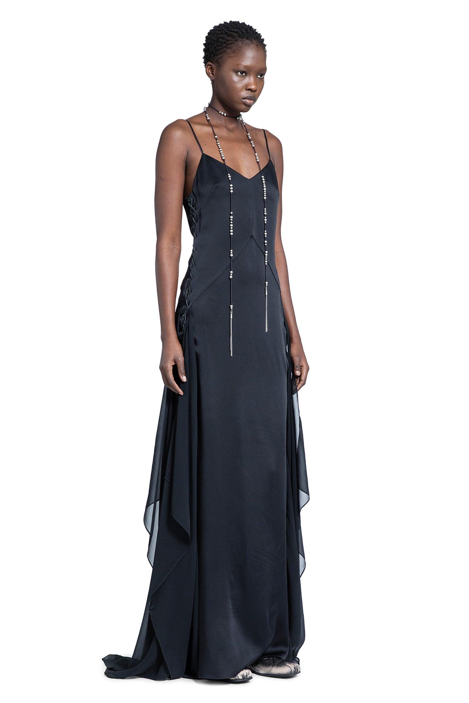 ANN DEMEULEMEESTER シルヴィ シルクサテンシャツドレス】 【公式通販】