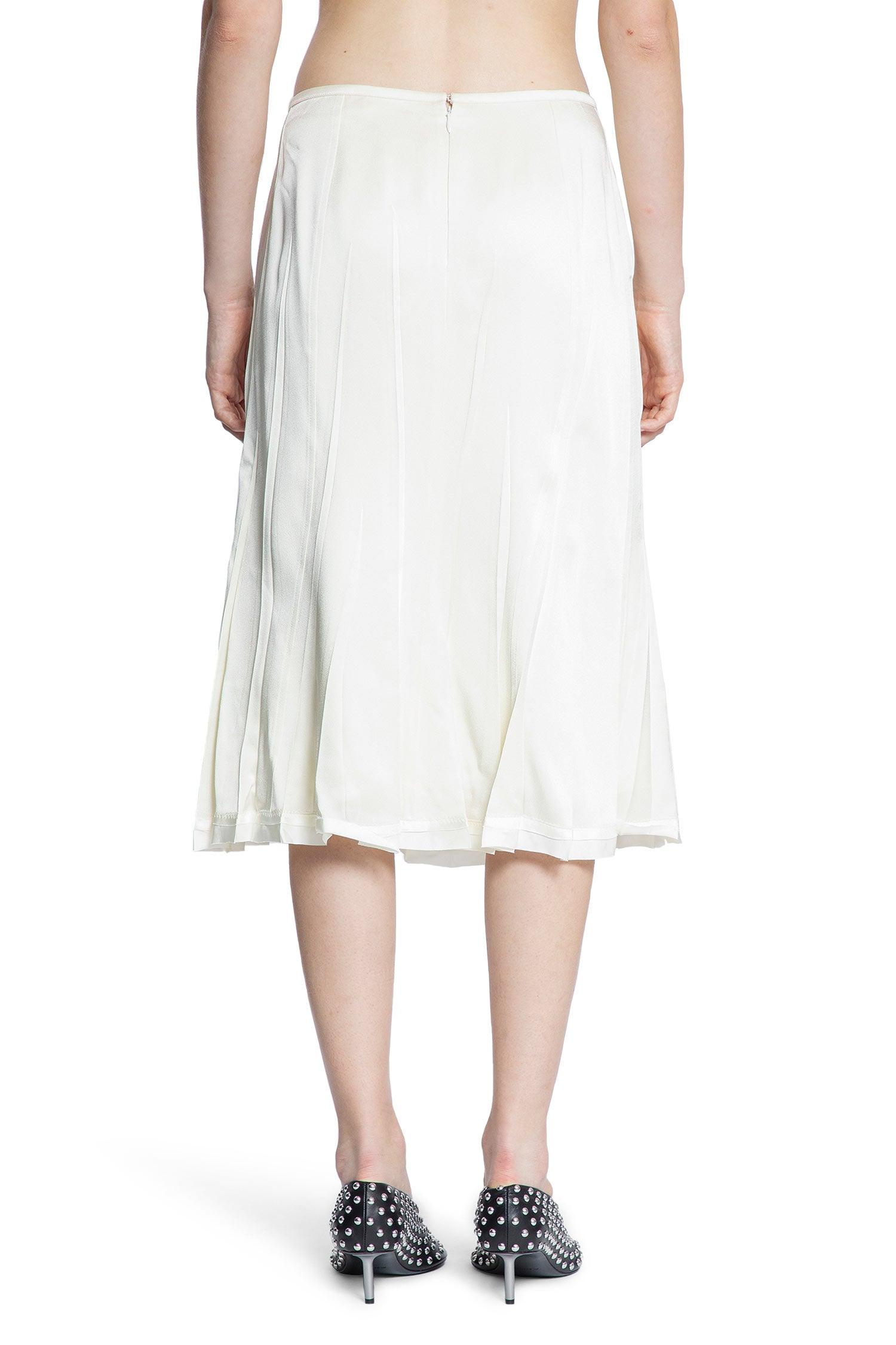 スカート Jil Sander Satin skirt with side slit Jil Sander Satin Skirt With Side Slit - Yellow | Garmentory
