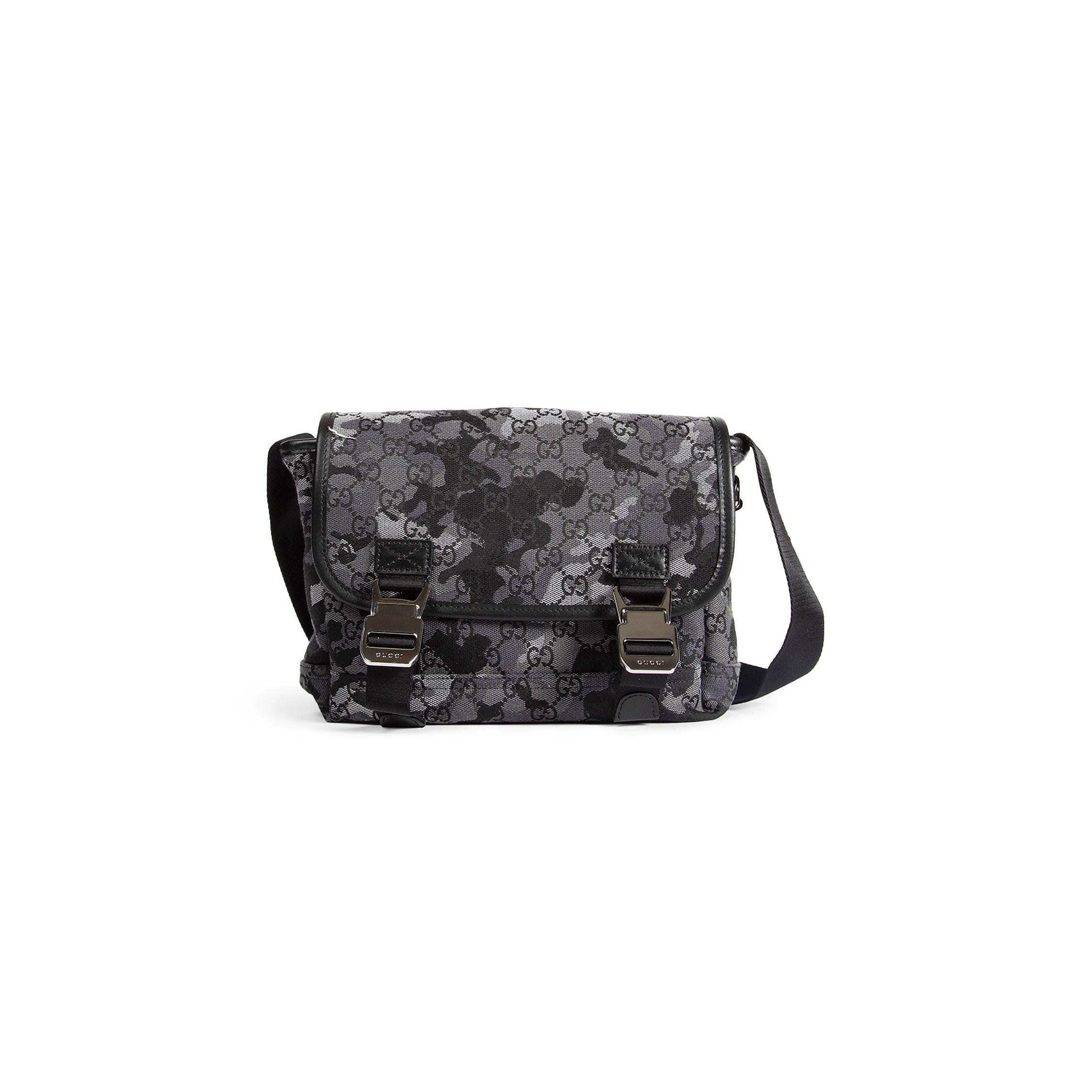 Gucci Gg Canvas Small Crossbody Bag in Black for Men | Lyst