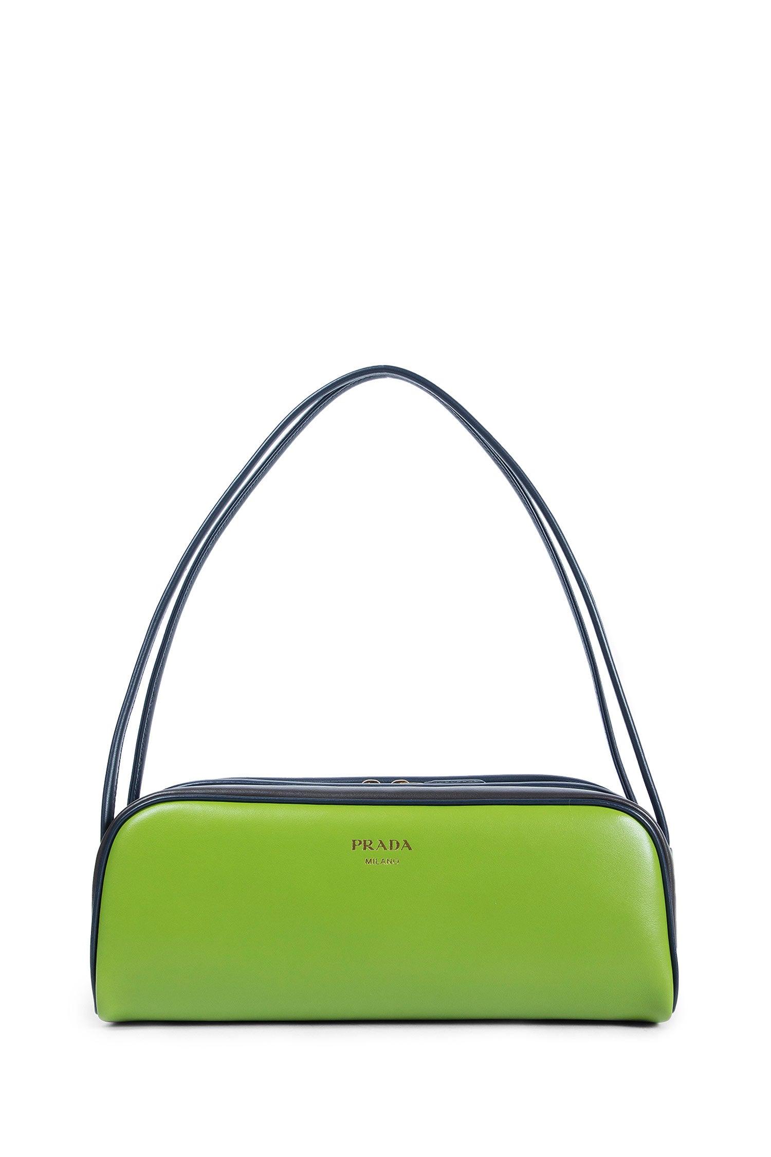 Prada Swing Smooth Leather Shoulder Bag in Green | Lyst UK