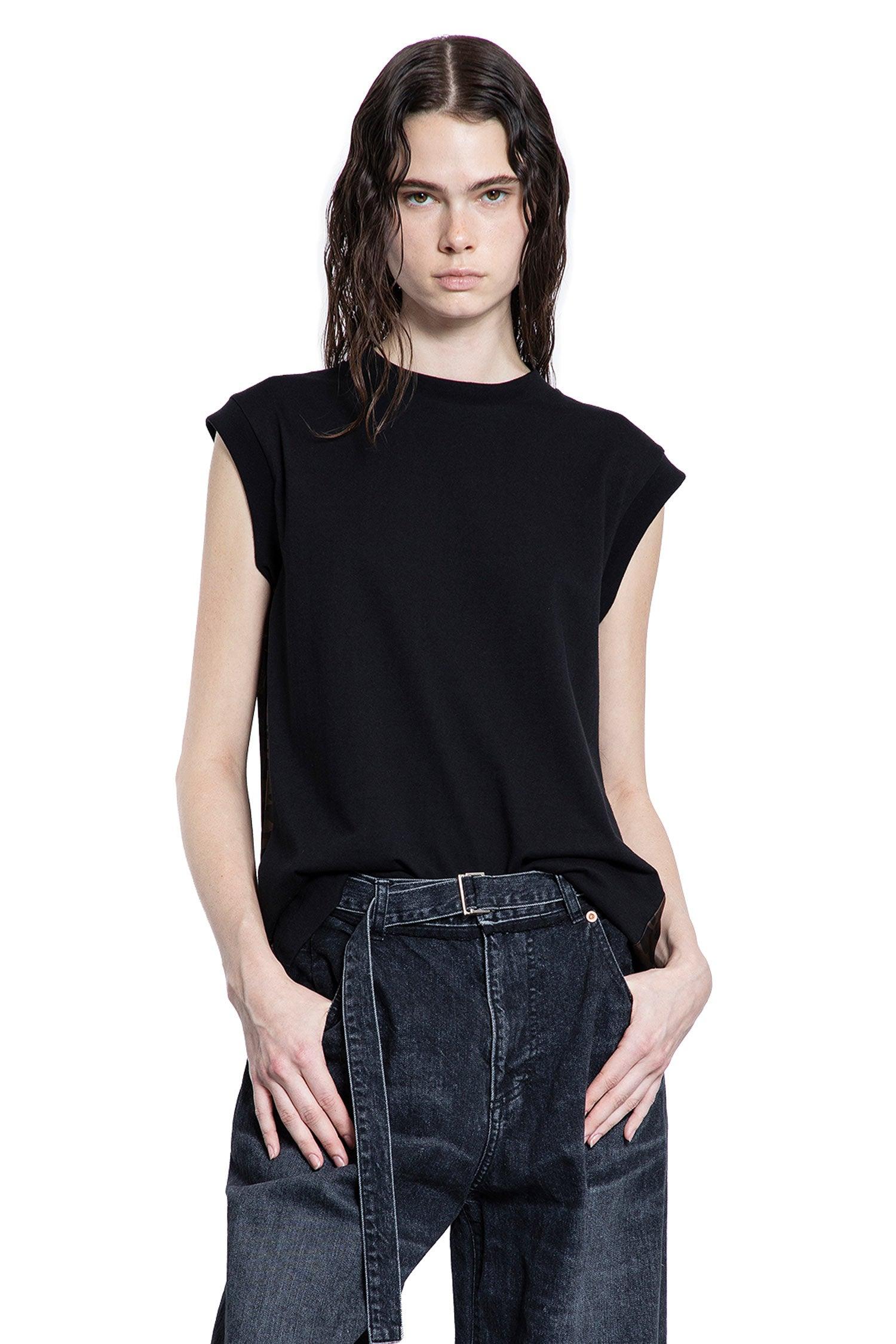 Sacai Leopard Print X Cotton Jersey T-shirt in Black | Lyst