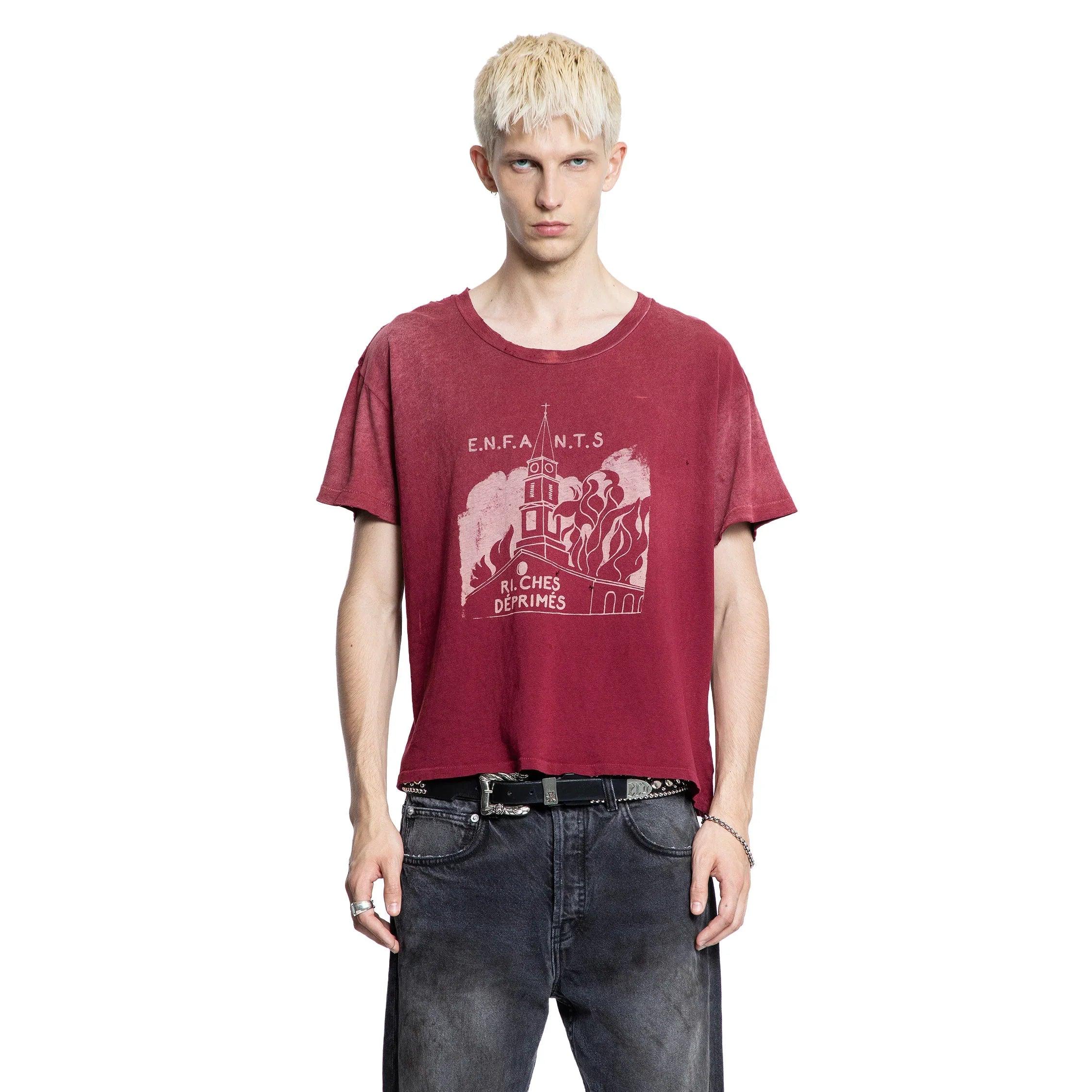 enfants riches deprimes burning tシャツ Buy Enfants Riches Déprimés Burning Church T-Shirt 'Dark Scarlet