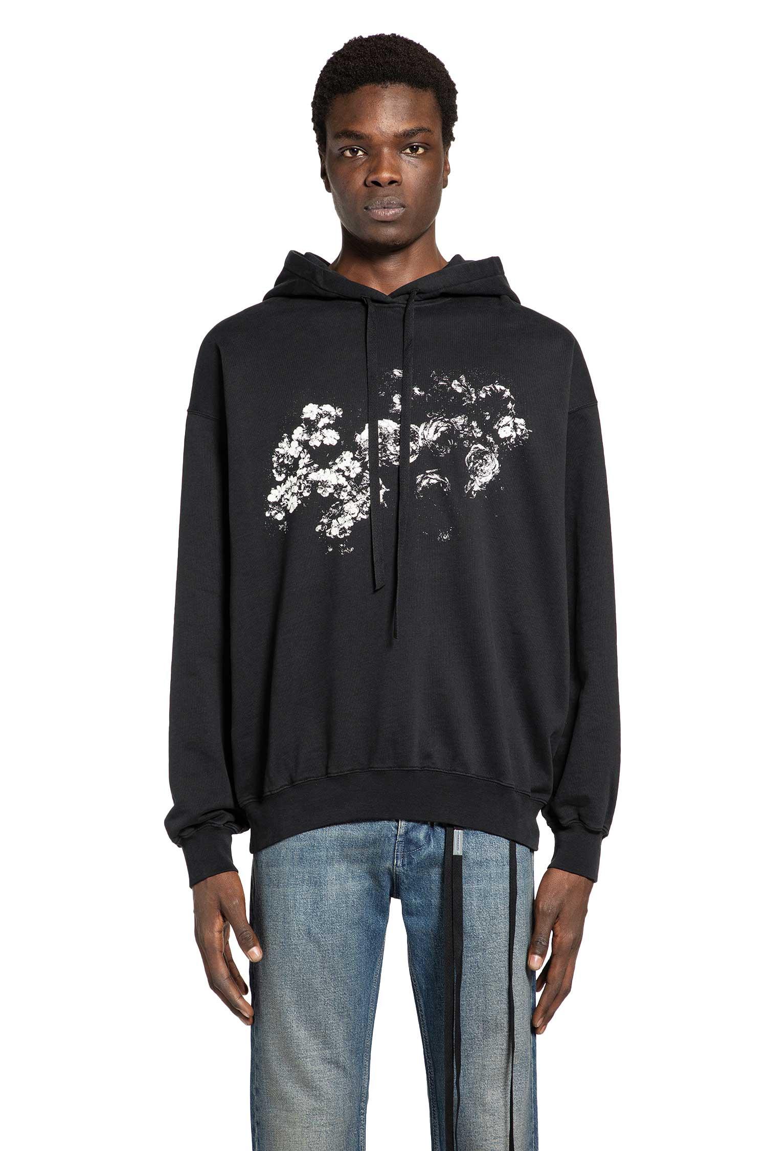 Ann Demeulemeester Roses Print Bardi Comfort Hoodie in Black for
