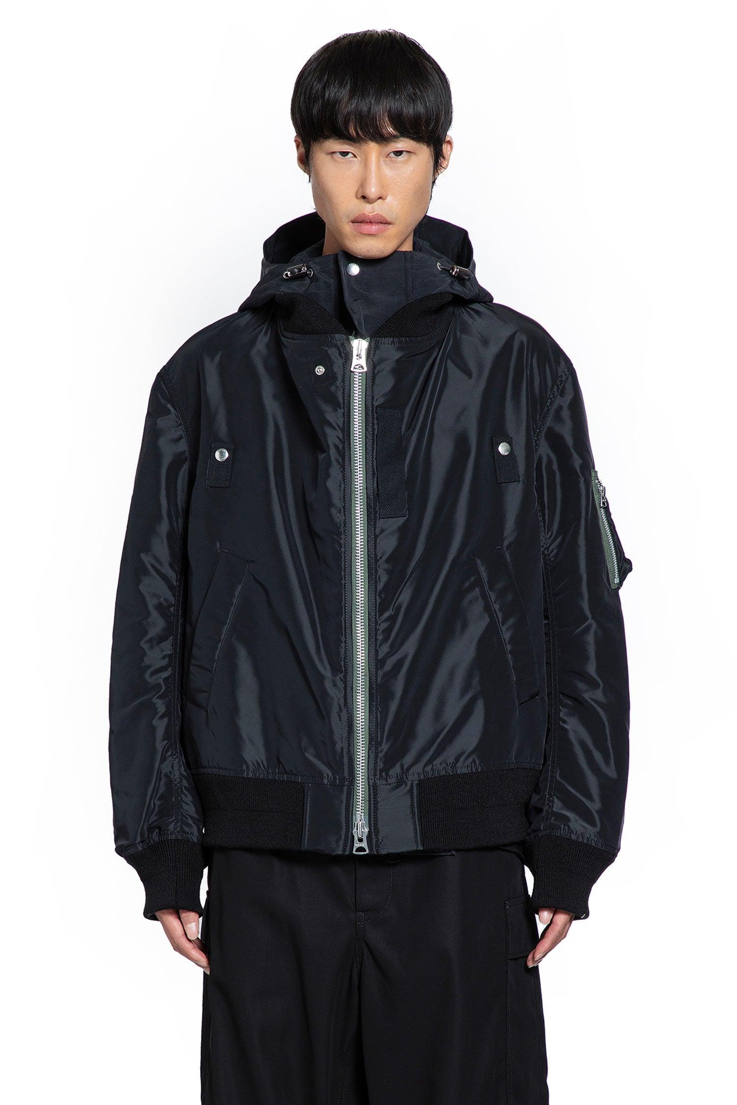 Sacai Nylon Twill X Grosgrain Blouson in Black for Men | Lyst
