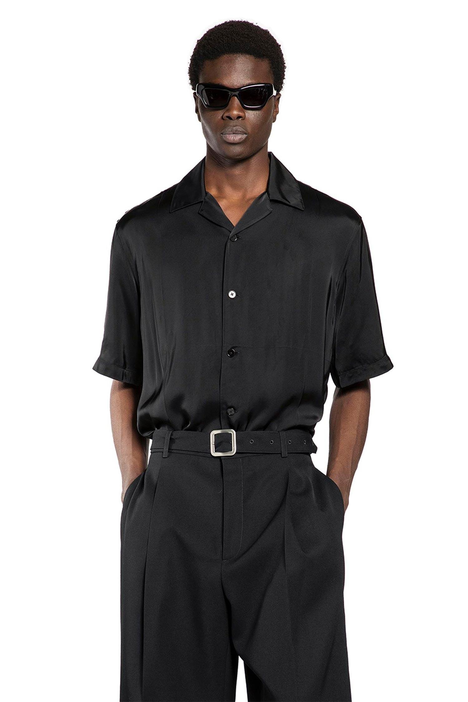 Jil Sander Fluid Viscose Shirt in Black for Men | Lyst