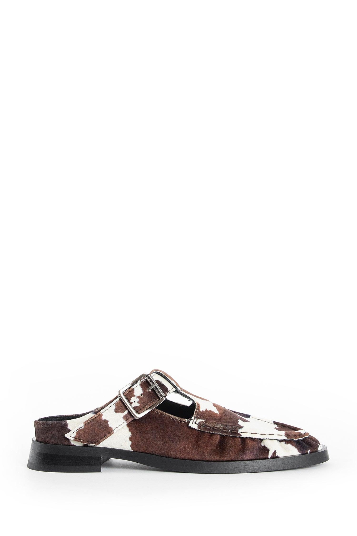 Miista Gianna Cow Buckled Mules in Brown Lyst UK