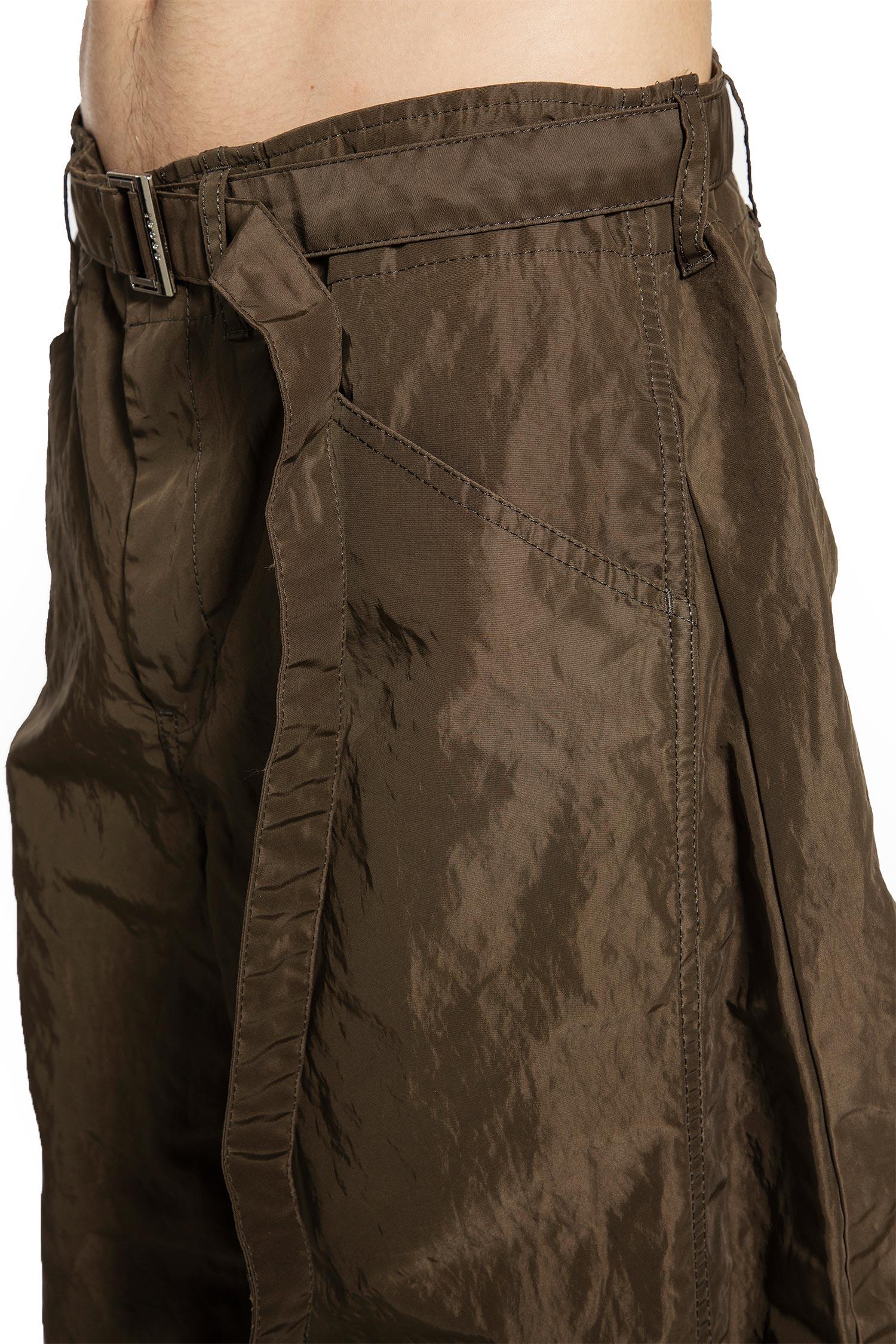 Sacai Treated Nylon Twill Pants in Brown for Men | Lyst