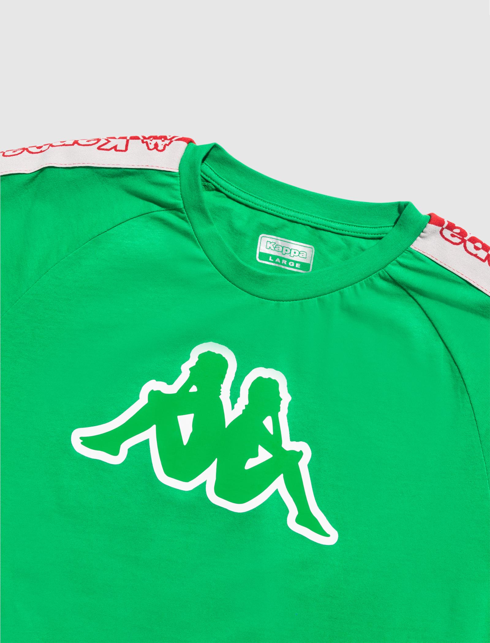 Kappa Logo Tape Davirec T-shirt in Green for Men | Lyst