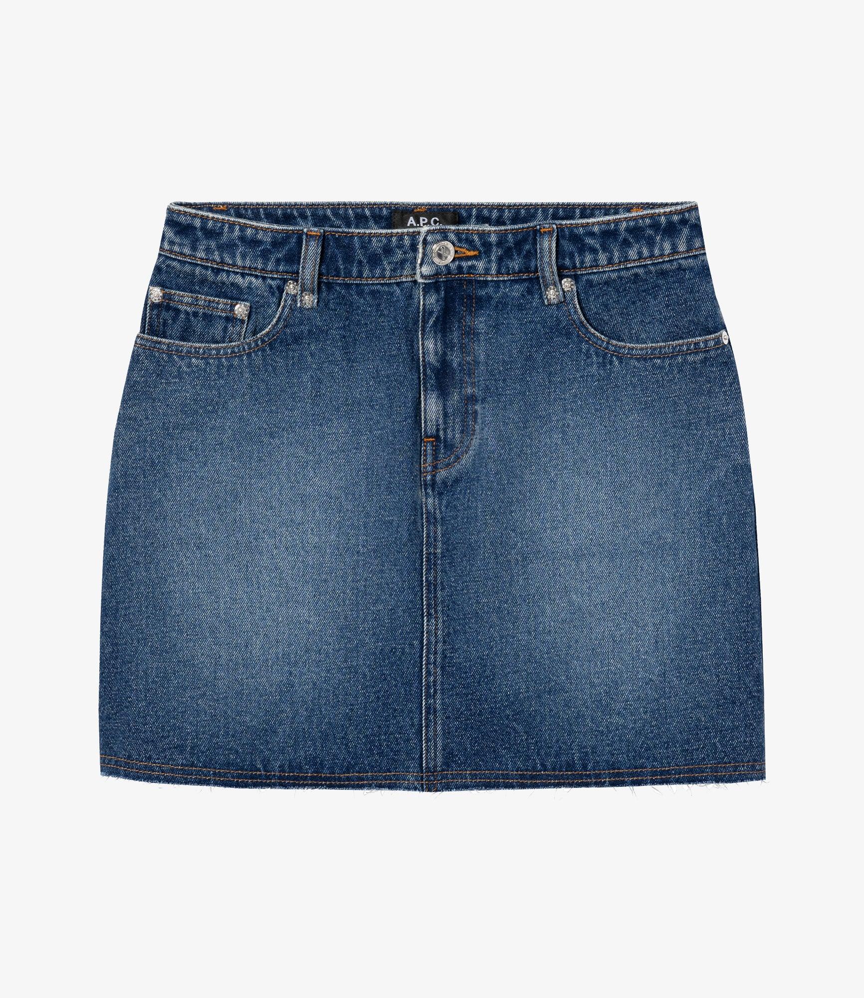 ミニスカート A.P.C. FW25 Black denim mini skirt (COGEXF06093 LZE) Mini skirt Indigo | A.P.C.
