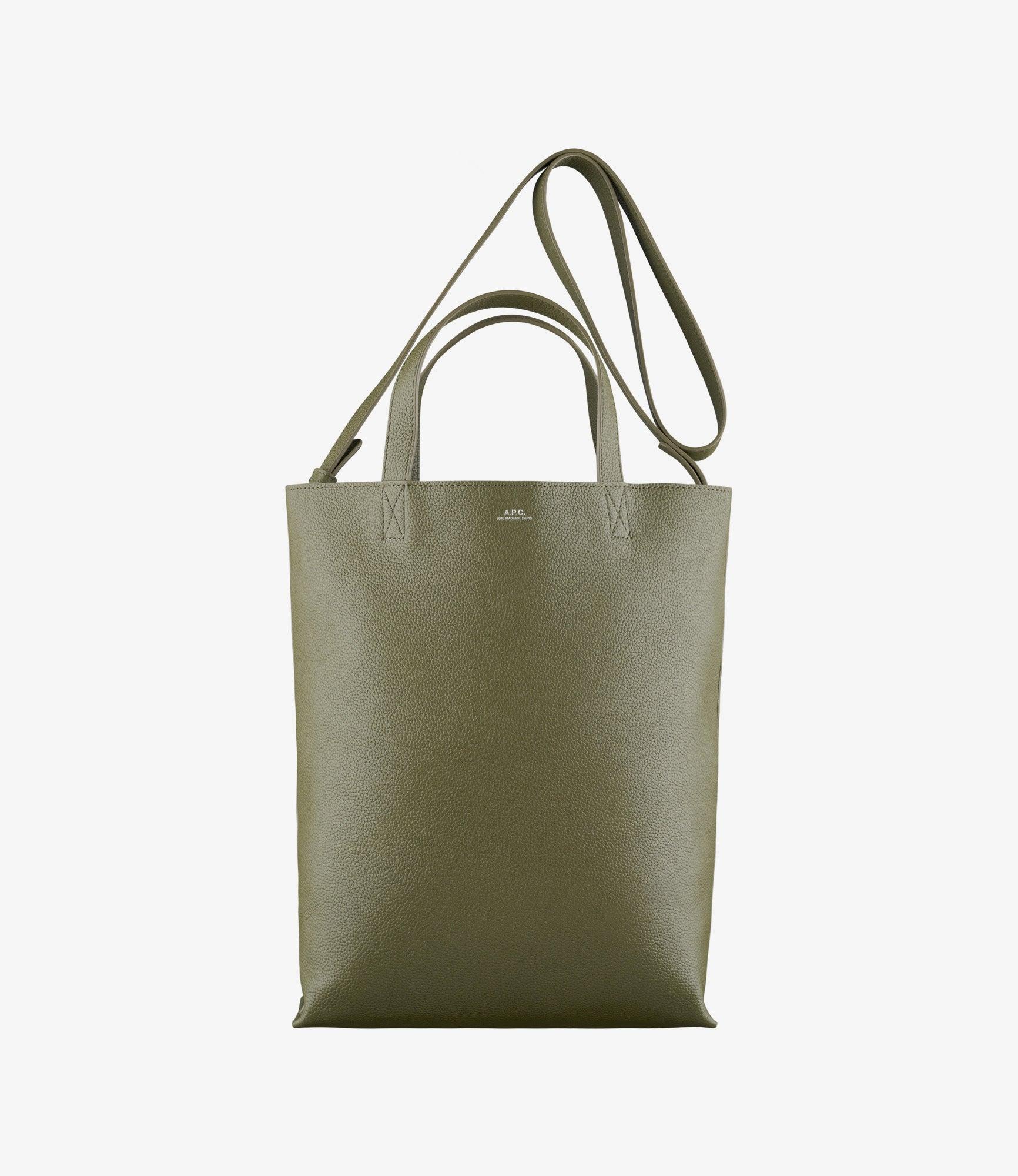 A.P.C. (正規品/送料関税込み) VERT TOTE SHOPPING BAG A.P.C. - Cabas Maiko Logo-Print Leather Tote Bag A.P.C.
