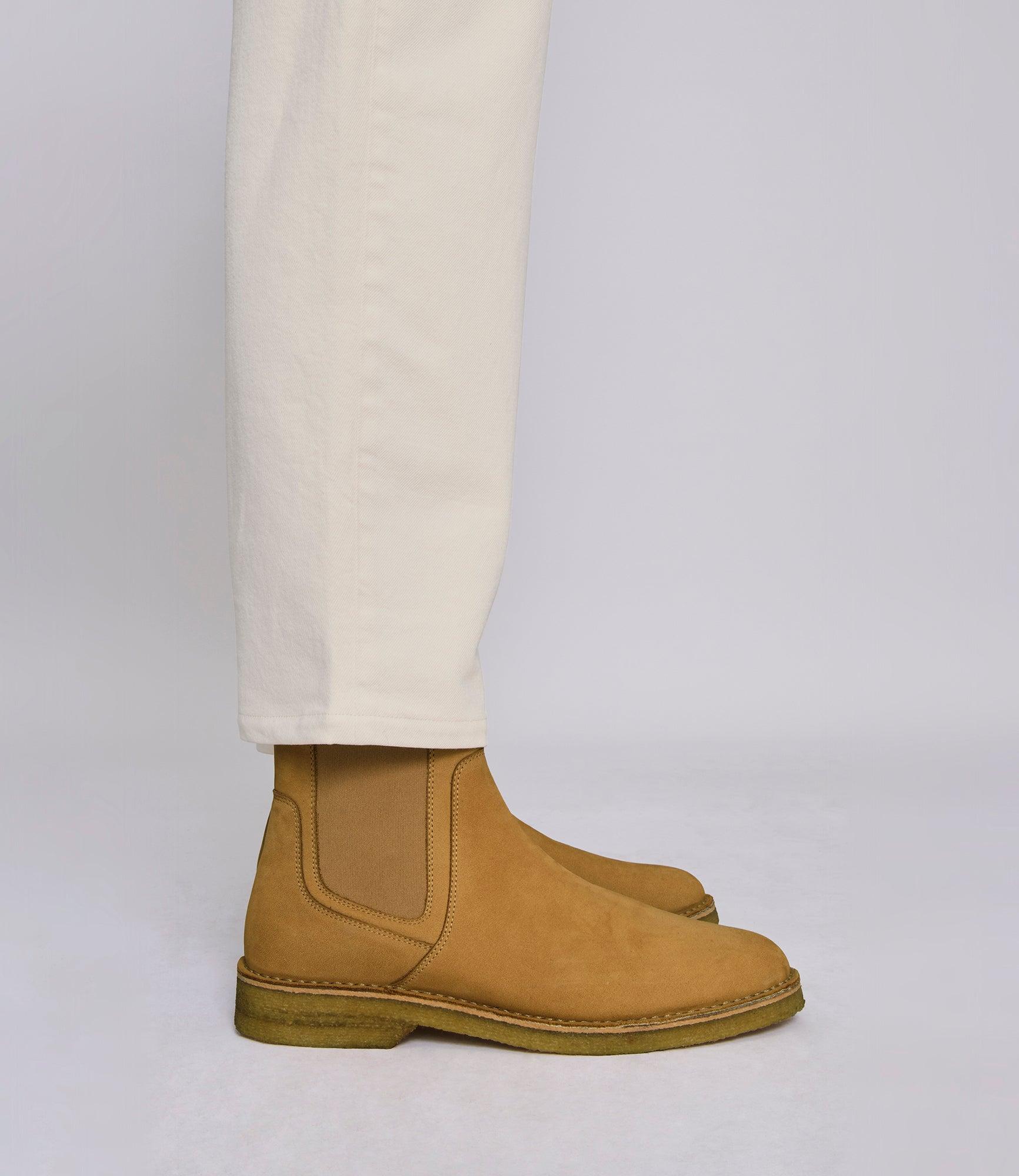 A.P.C. Asphalt Grey Suede Split Leather Ankle Boots - NWT Comfortable Womens Suede Wedge Ankle Boots - Made By Antelope main image 3