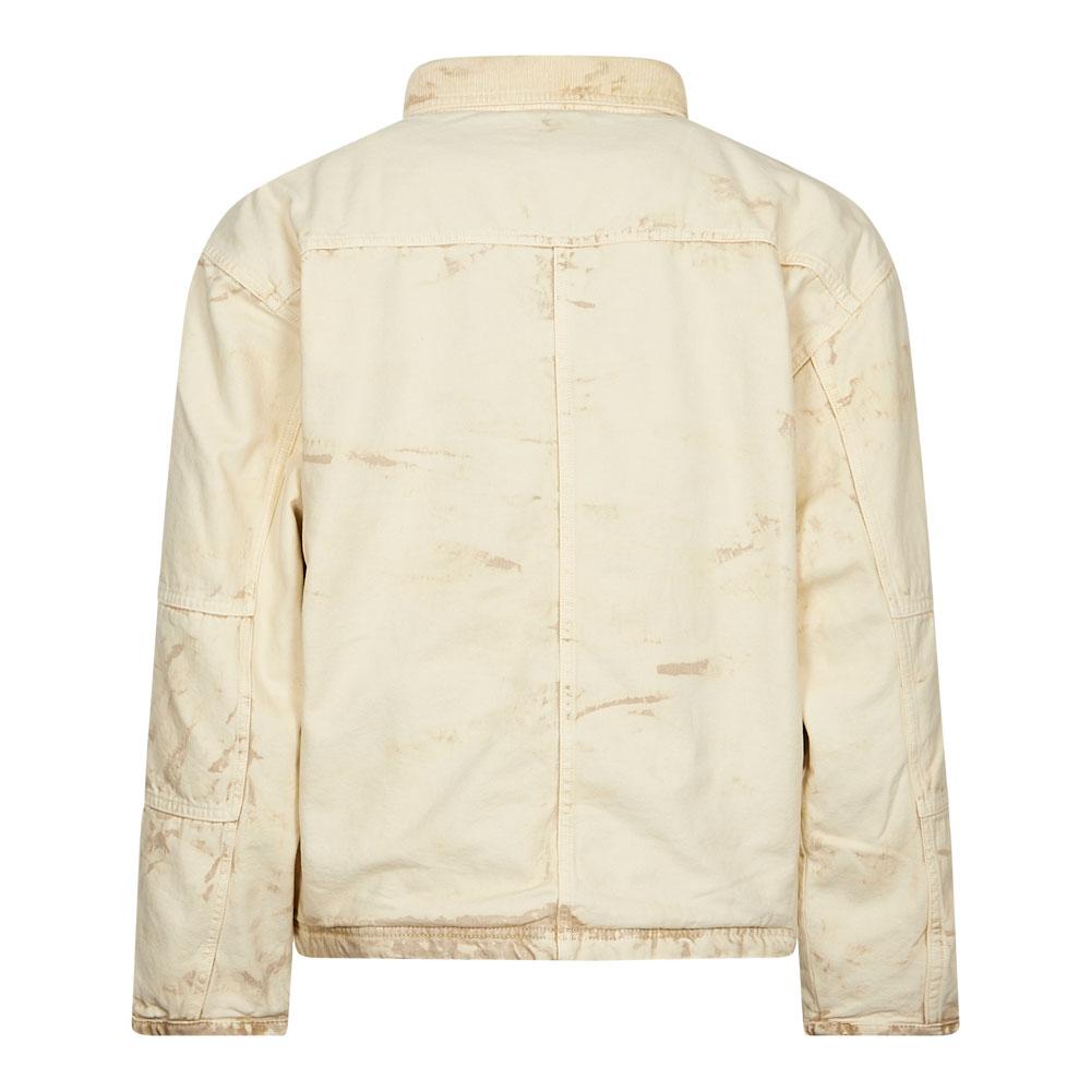 Stussy Distressed Canvas Shop Jacket in Natural for Men | Lyst