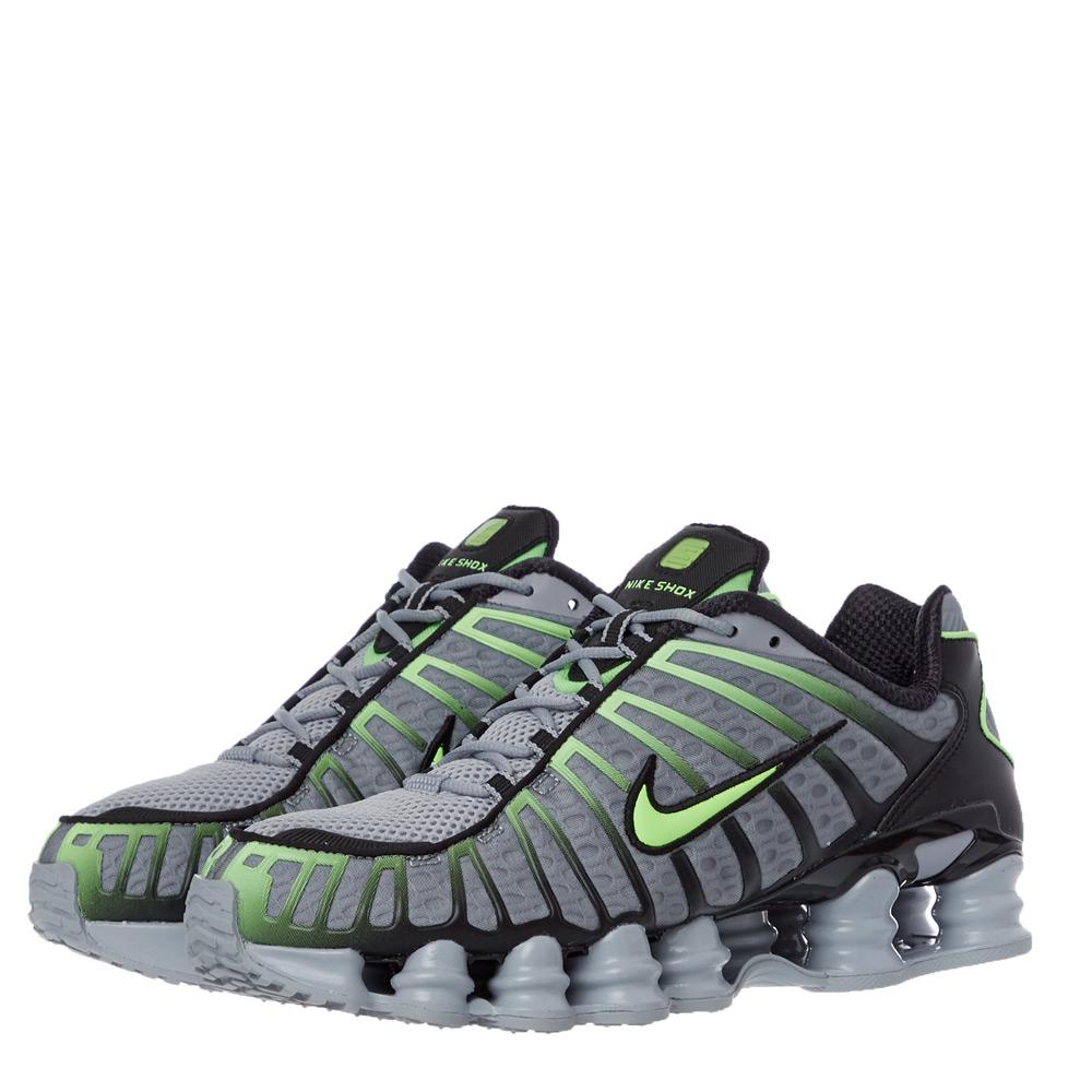nike shox grey and green