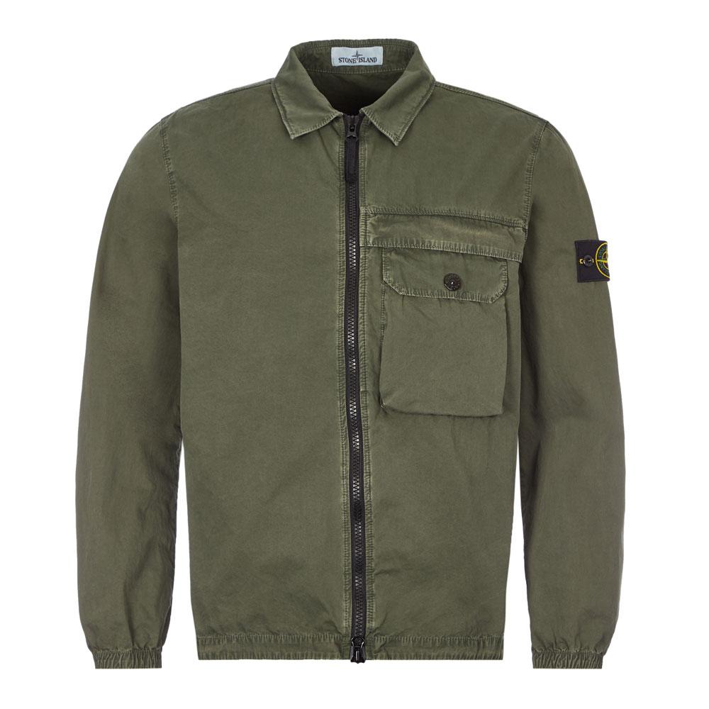 stone island overshirt petrol green