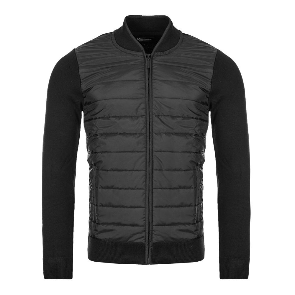 Barbour Cotton Baffle Jumper in Black 