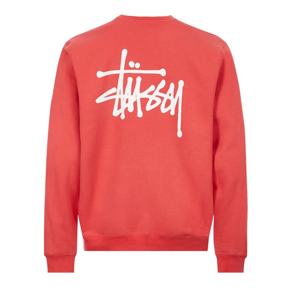 Stussy Cotton Sweatshirt in Red for Men - Lyst