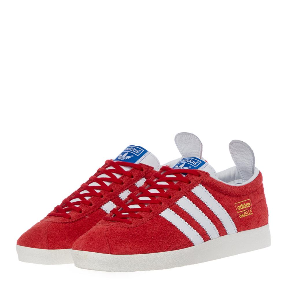 adidas Gazelle Vintage Shoes Scarlet Cloud White Gold Metallic in Red for  Men | Lyst