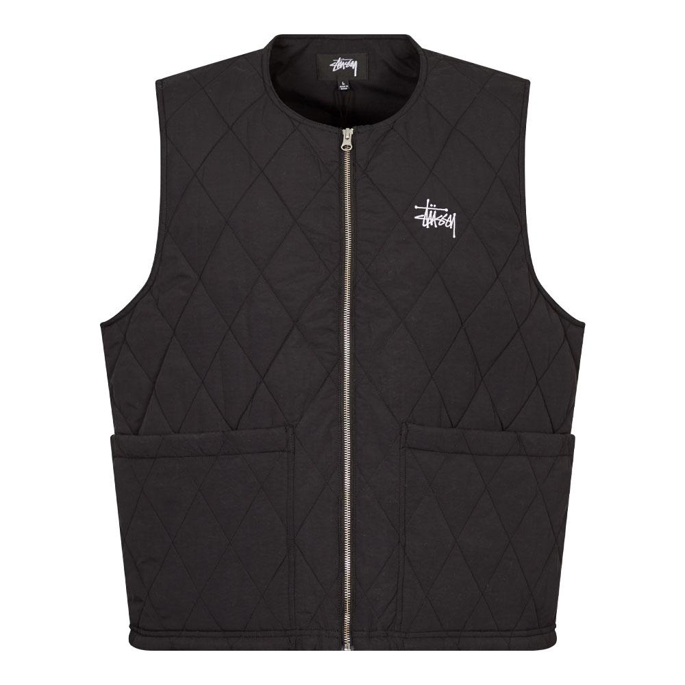 Stussy Diamond Quilted Vest in Black for Men | Lyst