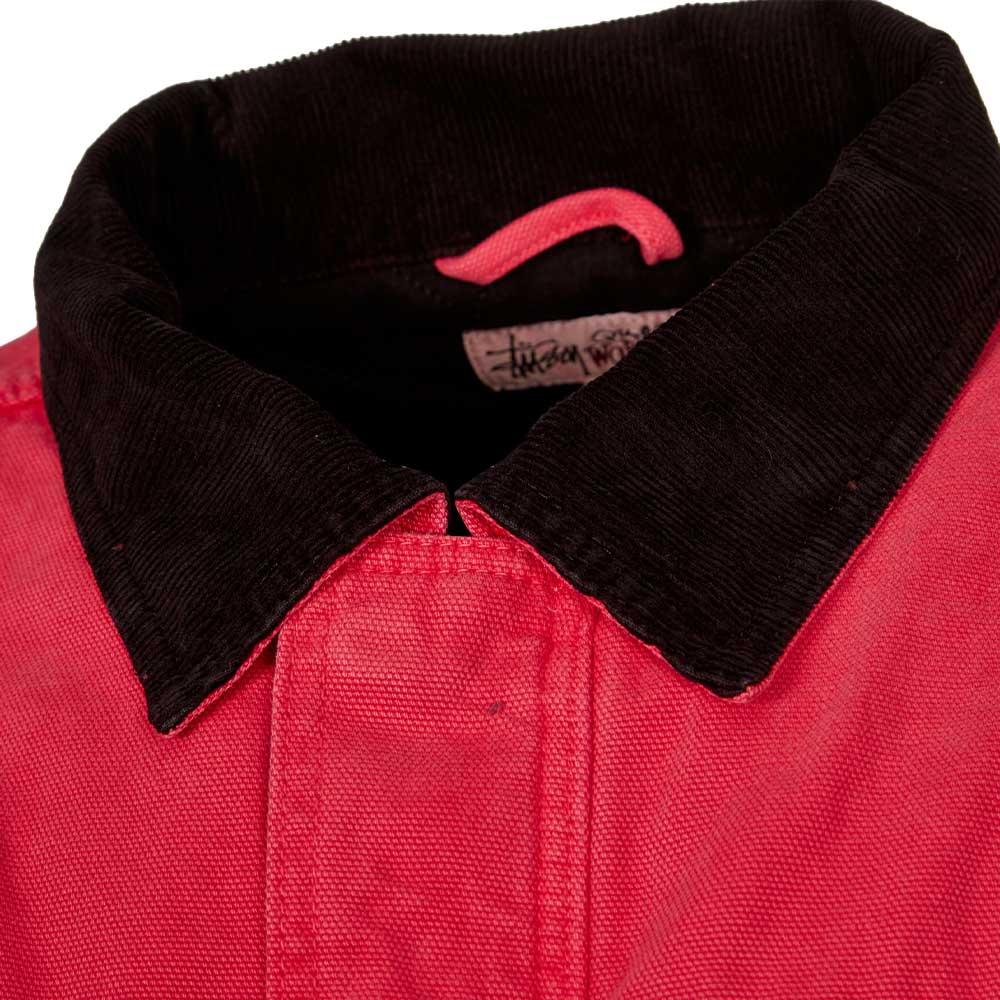 Stussy Stussy Washed Canvas Shop Jacket in Red for Men | Lyst