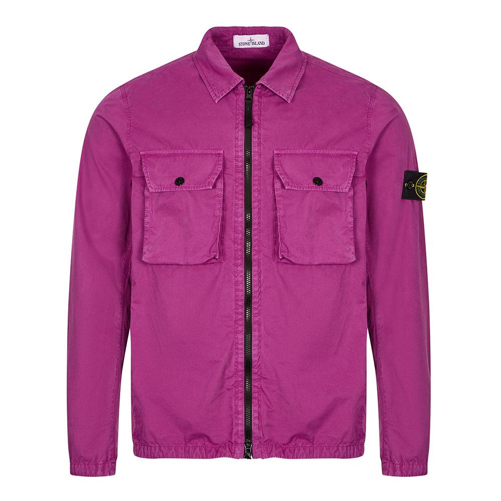 Stone Island Cotton Canvas Overshirt in Purple for Men - Lyst