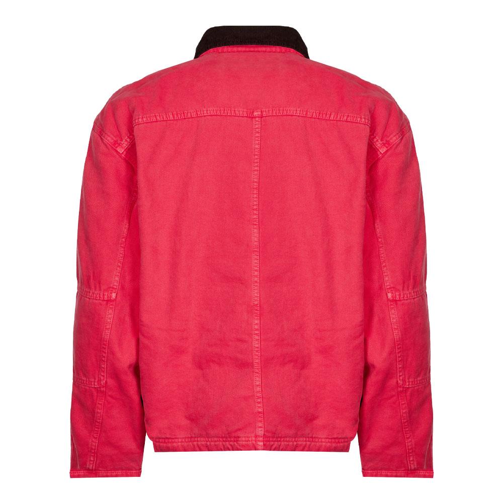 Stussy Men's Red Stussy Washed Canvas Shop Jacket