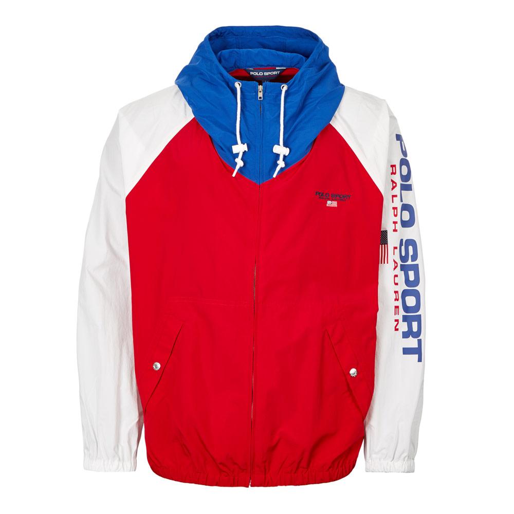 Red White and Blue Puffer Jacket - Mens Lightweight Puffer Red