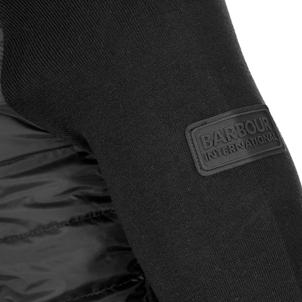 Barbour Cotton Baffle Jumper in Black 