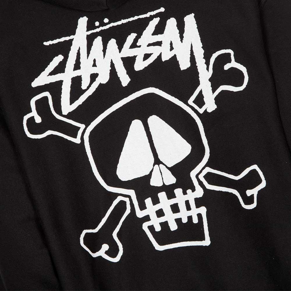 Stussy skull deals hoodie