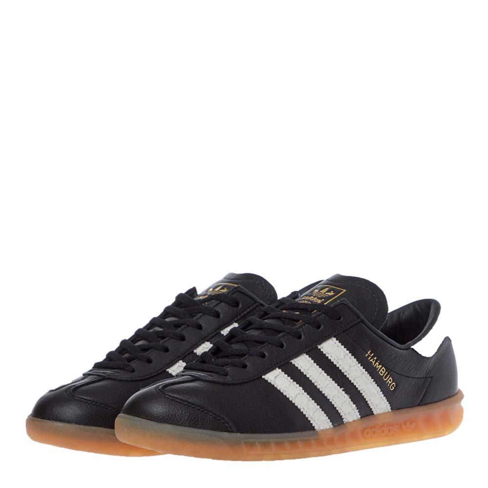 adidas Leather Hamburg Trainers in Black for Men - Save 64% - Lyst