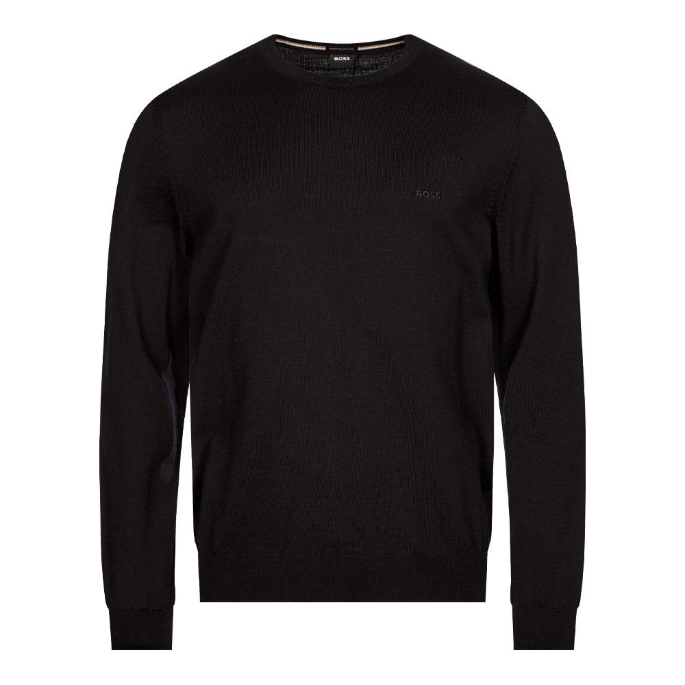 Hugo boss black crew neck outlet jumper