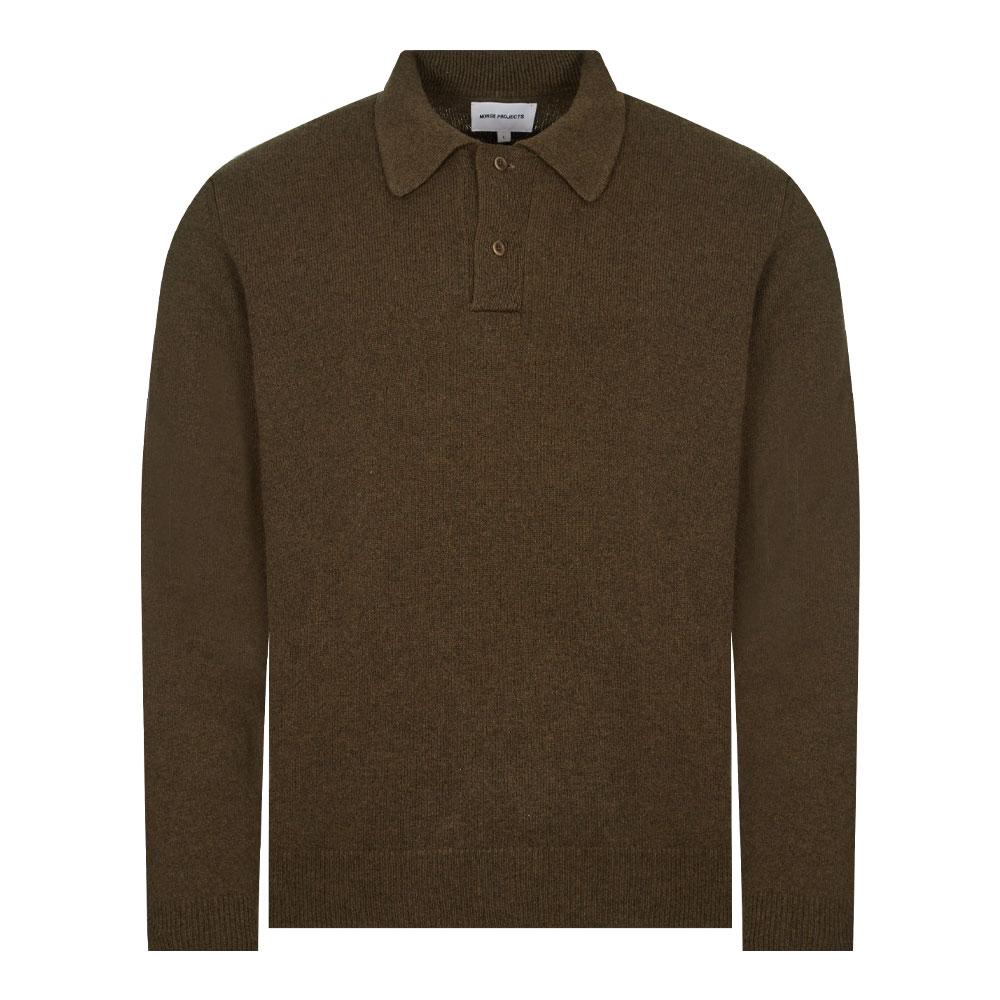 Norse Projects Marco Lambswool Polo in Green,Brown (Green) for Men - Save  15% | Lyst