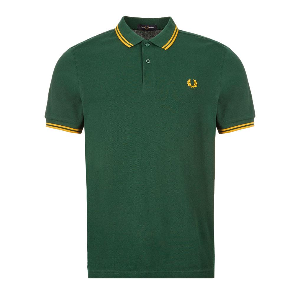 Fred Perry Twin Tipped Polo Shirt – Ivy / Gold in Green for Men | Lyst